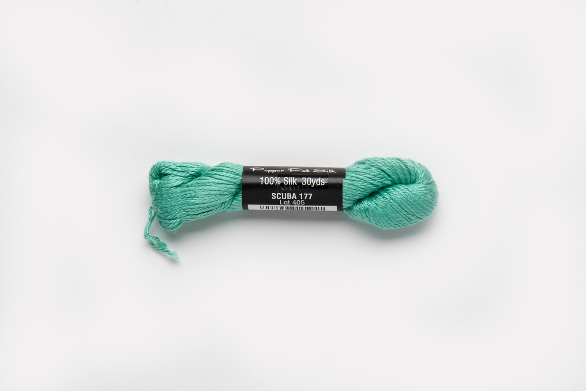 Pepper Pot Silk - 177 Scuba — silk skein for needlepoint, 18 mesh