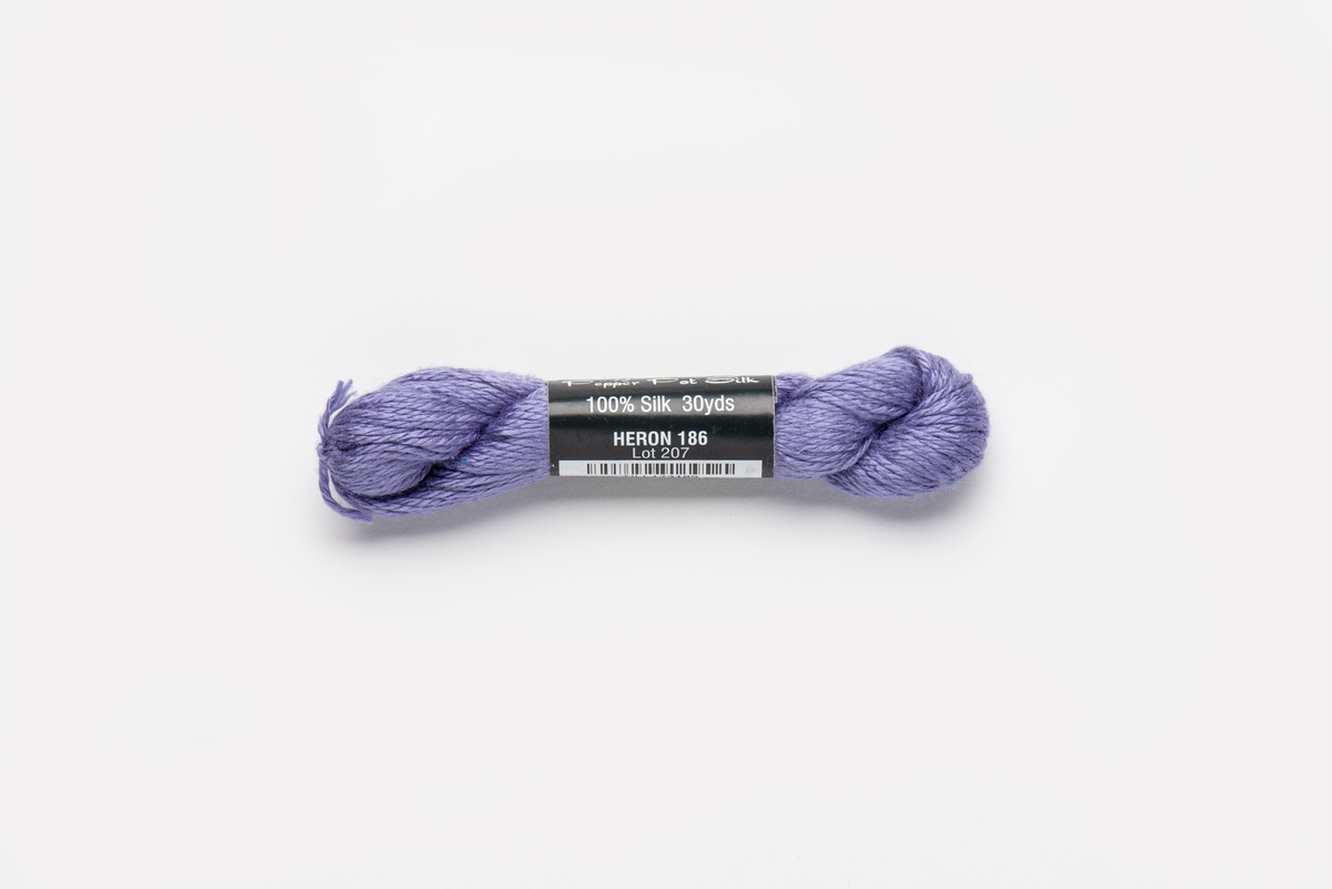 Pepper Pot Silk - 186 Heron — silk skein for needlepoint, 18 mesh