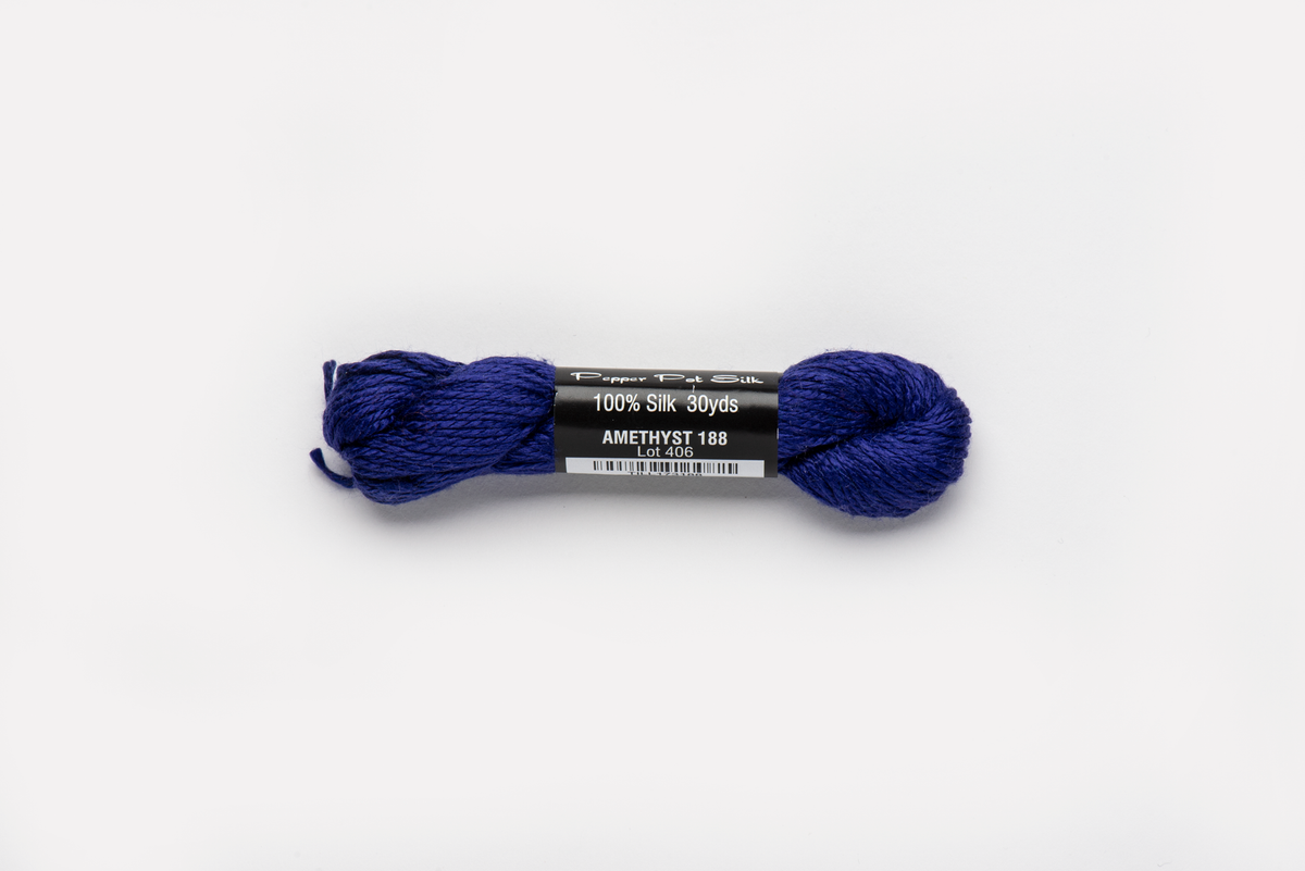 Pepper Pot Silk - 188 Amethyst — silk skein for needlepoint, 18 mesh