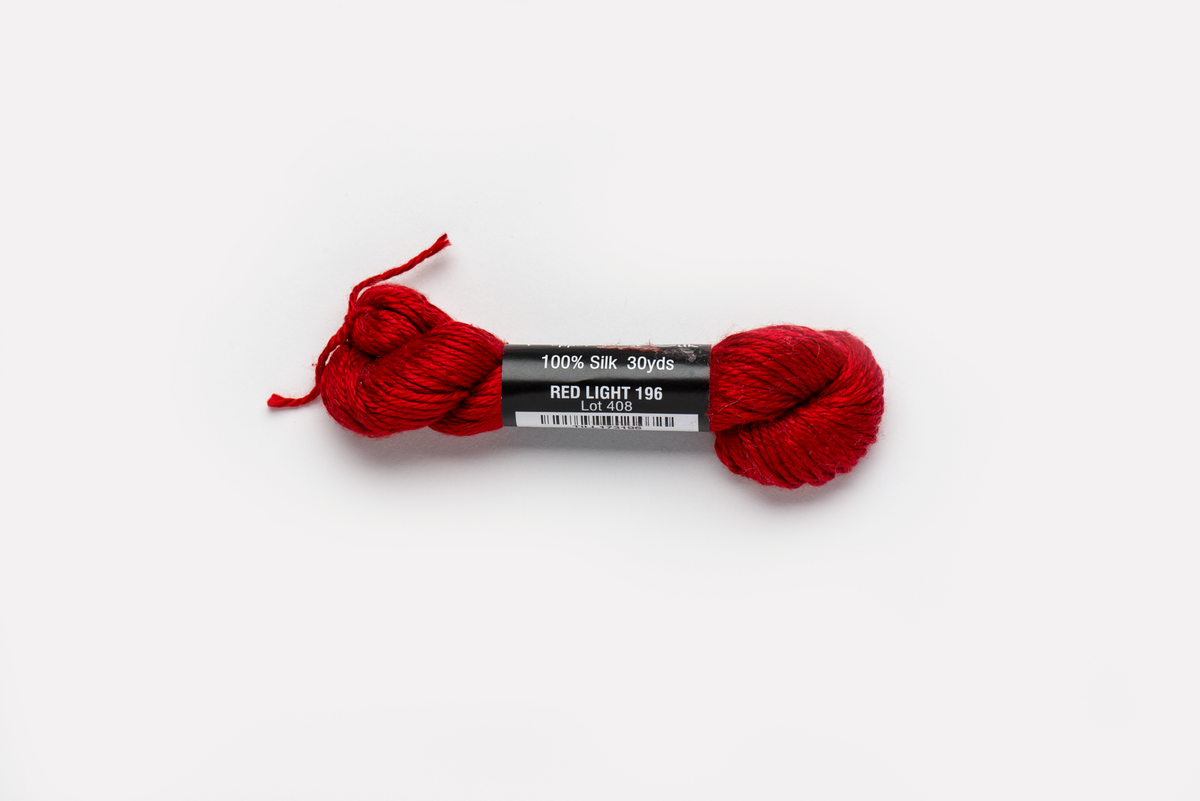 Pepper Pot Silk - 196 Red Light — silk skein for needlepoint, 18 mesh
