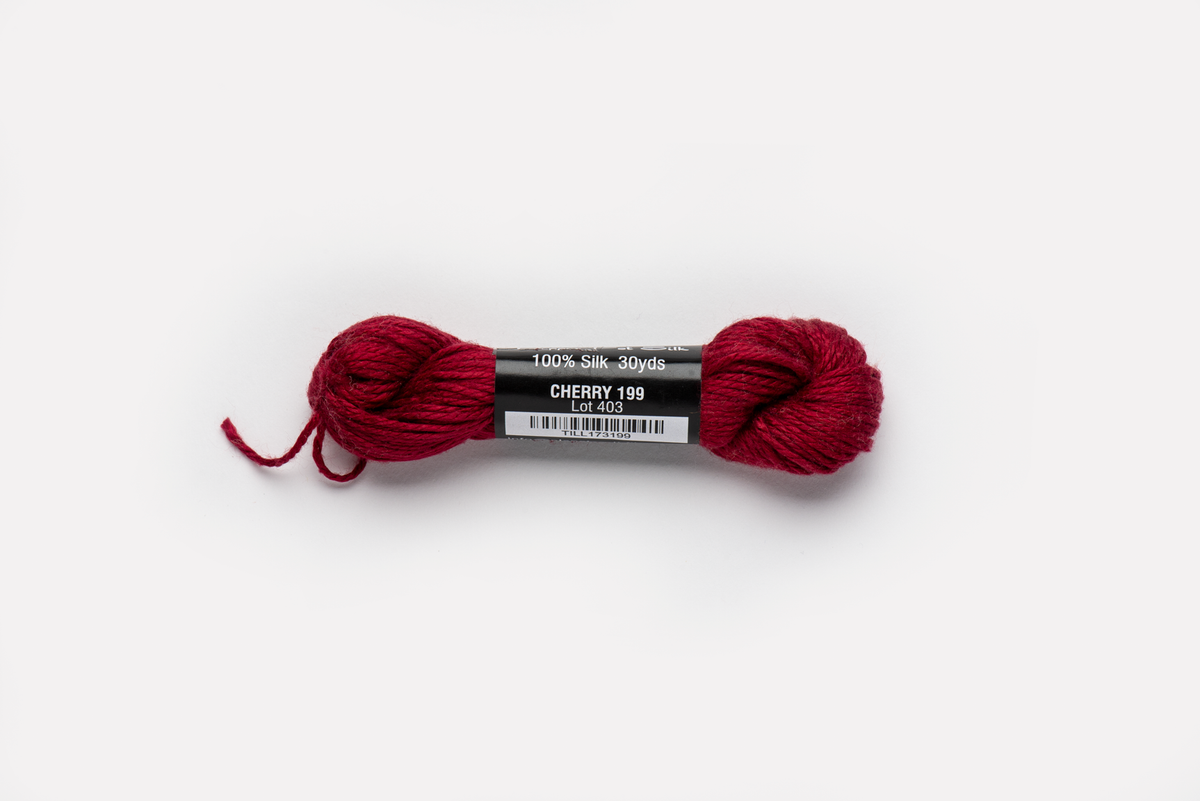 Pepper Pot Silk - 199 Cherry — silk skein for needlepoint, 18 mesh