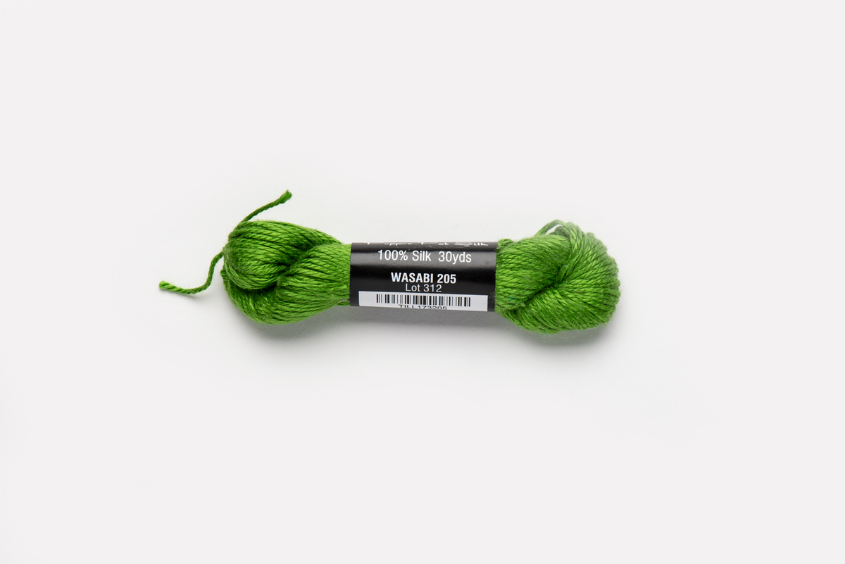 Pepper Pot Silk - 205 Wasabi — silk skein for needlepoint, 18 mesh