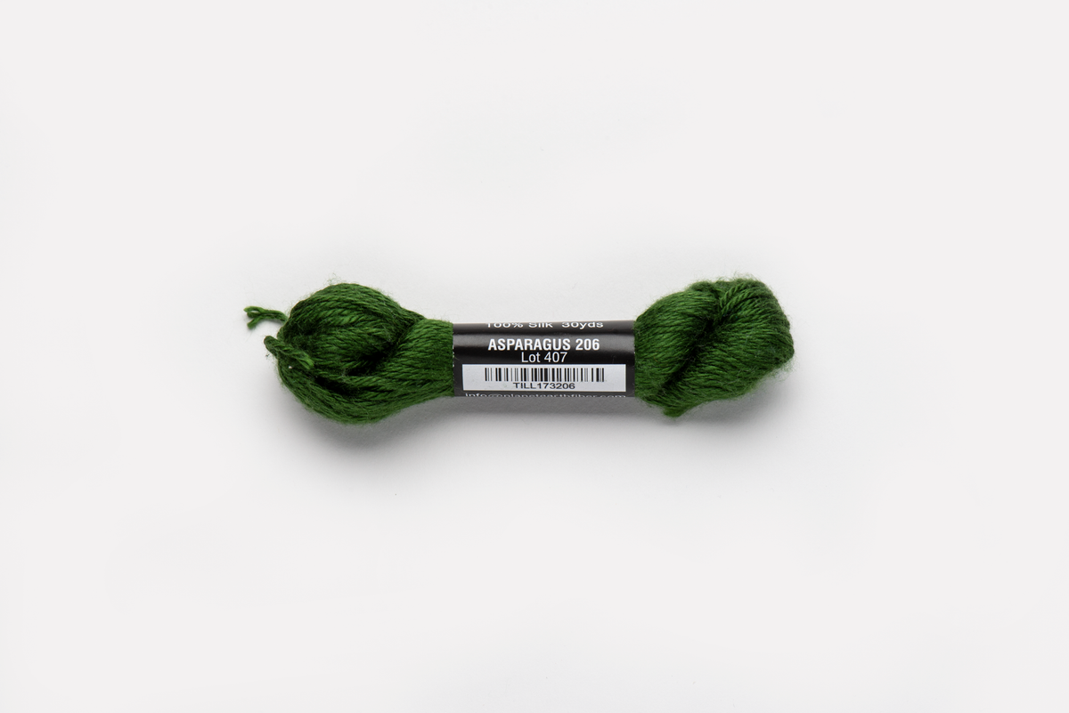 Pepper Pot Silk - 206 Asparagus — silk skein for needlepoint, 18 mesh