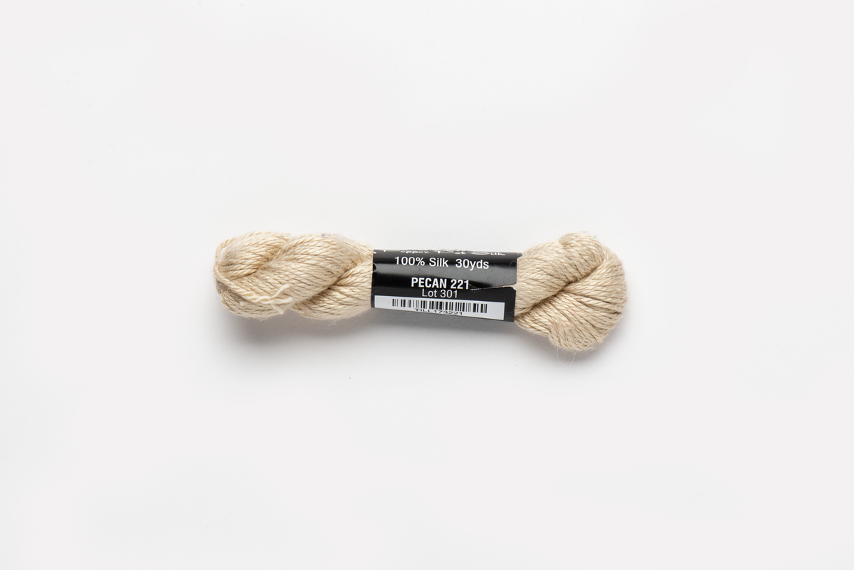 Pepper Pot Silk - 221 Pecan — silk skein for needlepoint, 18 mesh