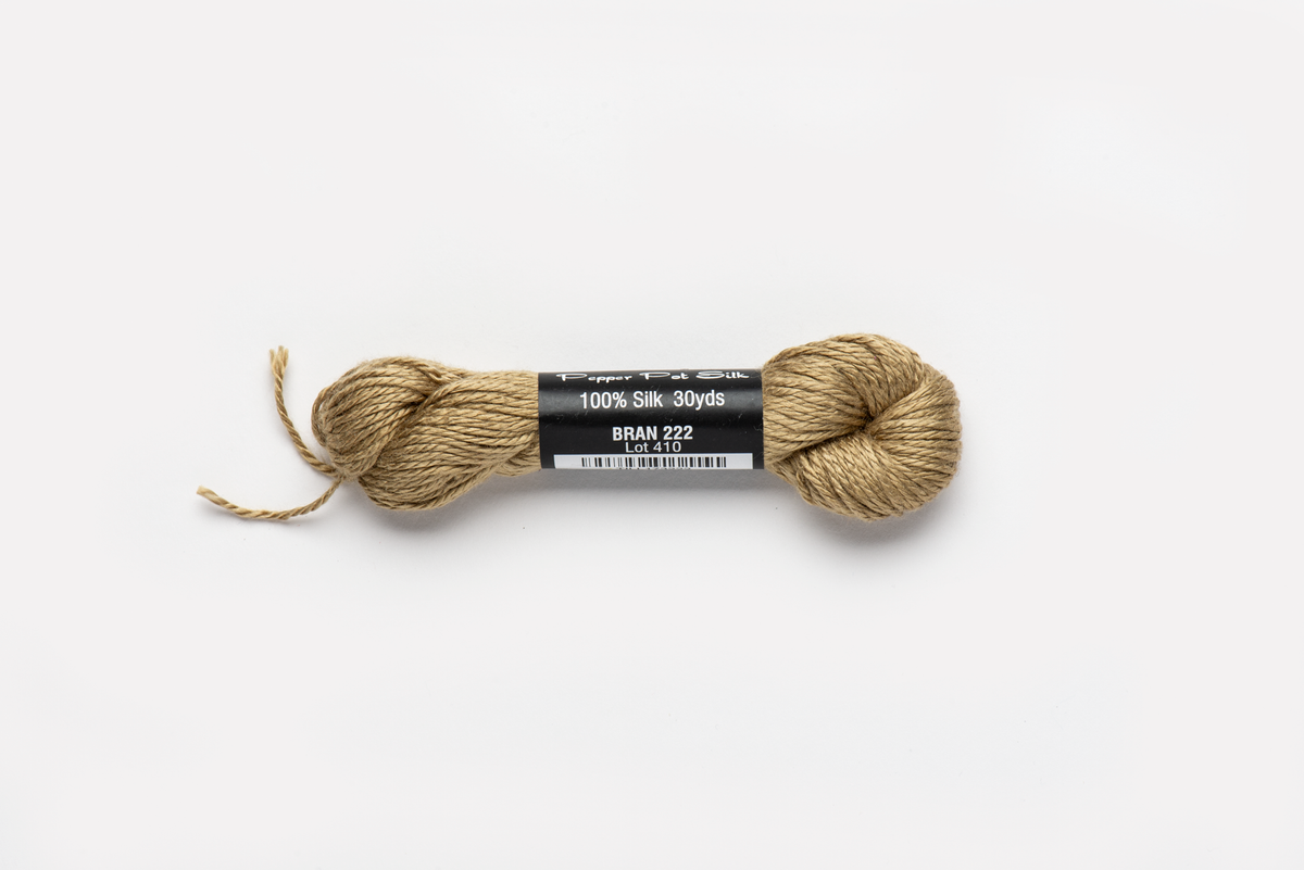 Pepper Pot Silk - 222 Bran — silk skein for needlepoint, 18 mesh