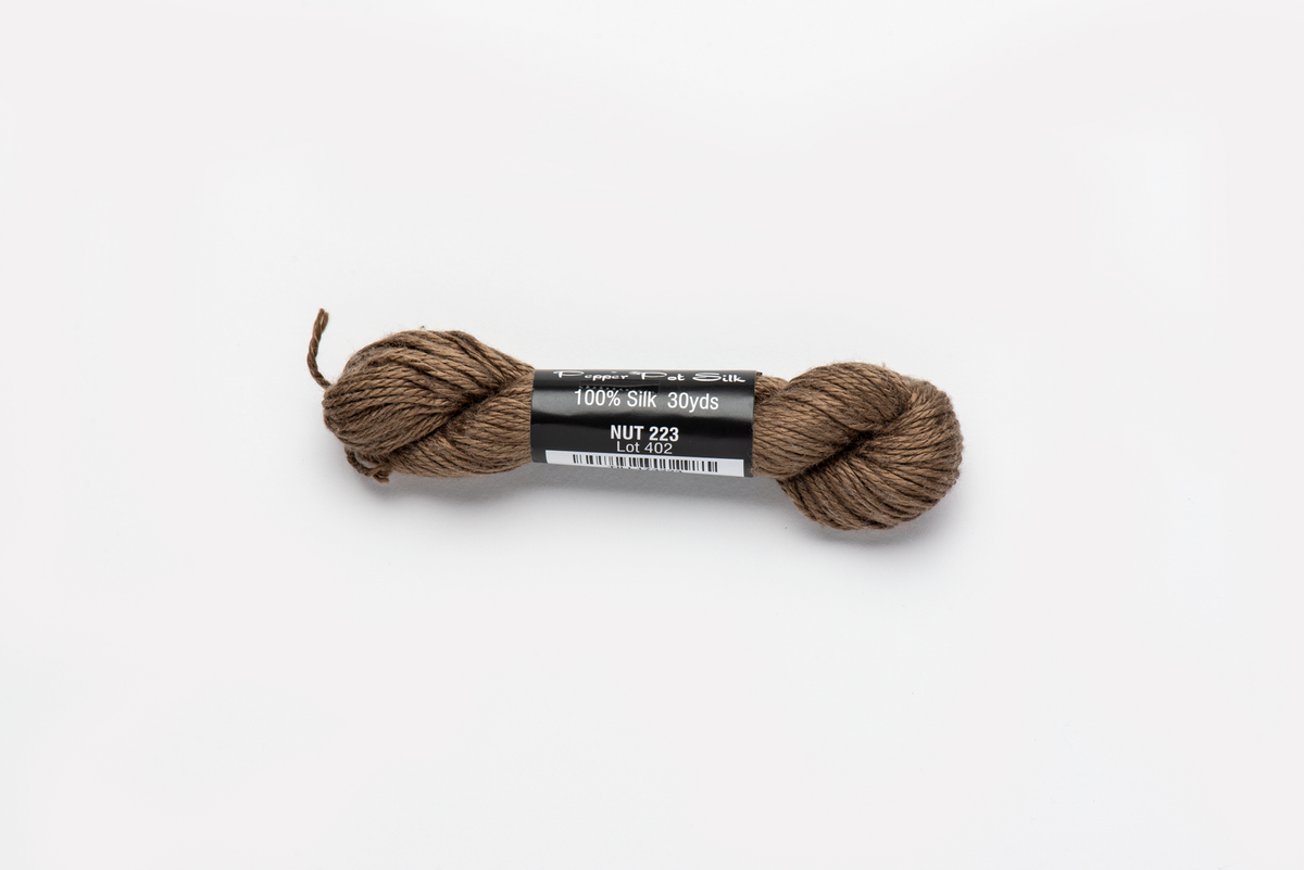 Pepper Pot Silk - 223 Nutella — silk skein for needlepoint, 18 mesh
