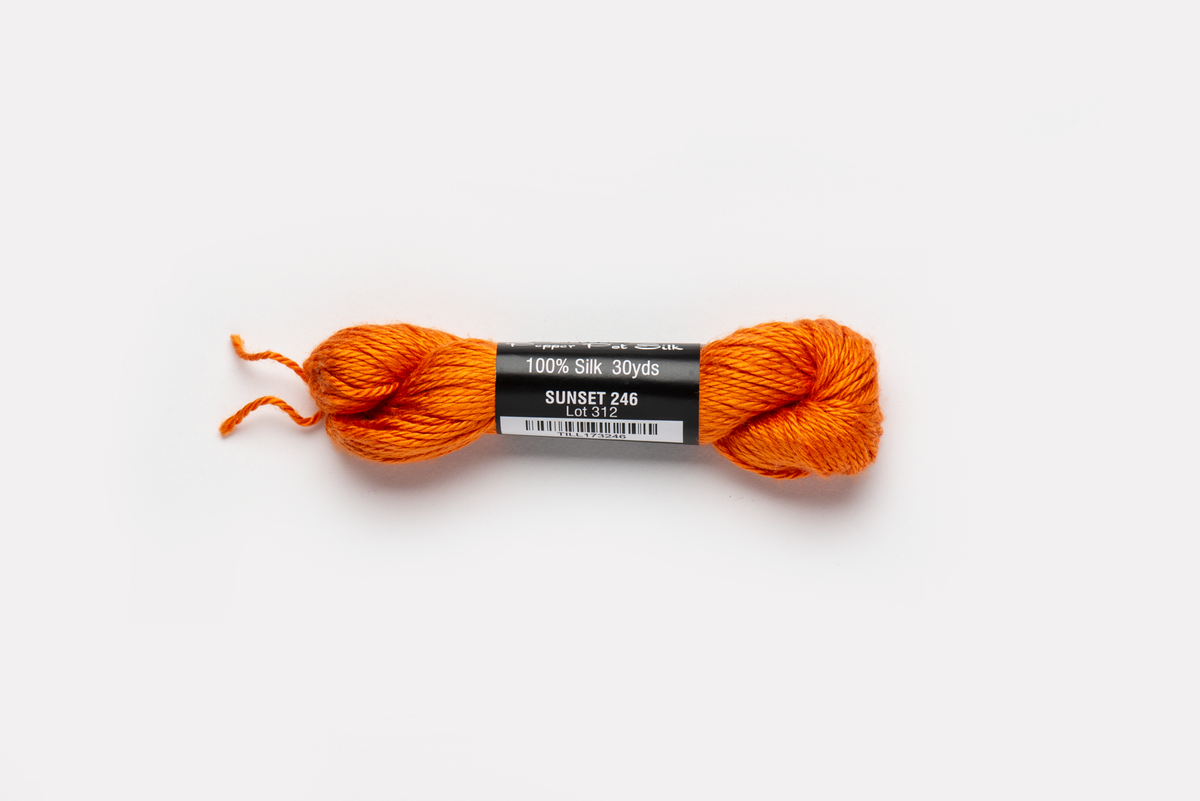 Pepper Pot Silk - 246 Sunset — silk skein for needlepoint, 18 mesh