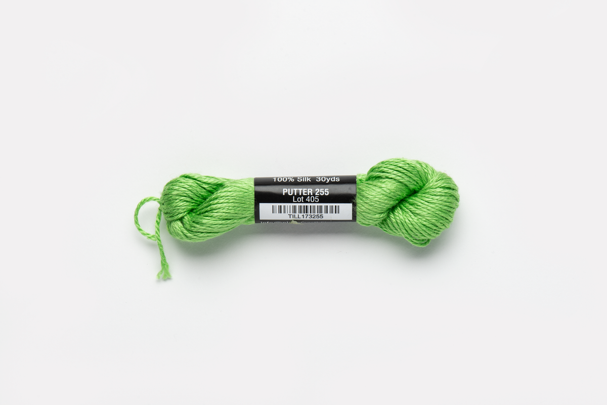 Pepper Pot Silk - 255 Putter — silk skein for needlepoint, 18 mesh
