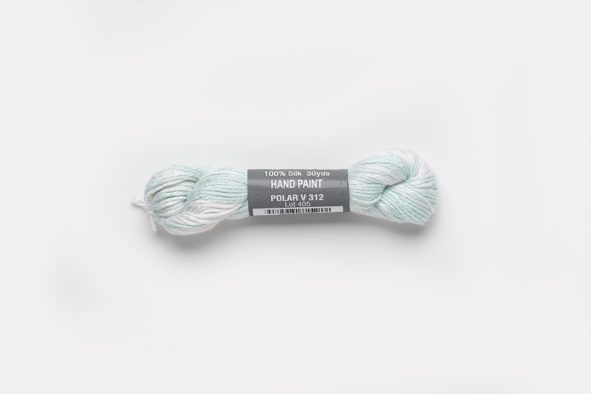 Pepper Pot Silk Variegated - 312 Polar — silk skein for needlepoint, 18 mesh
