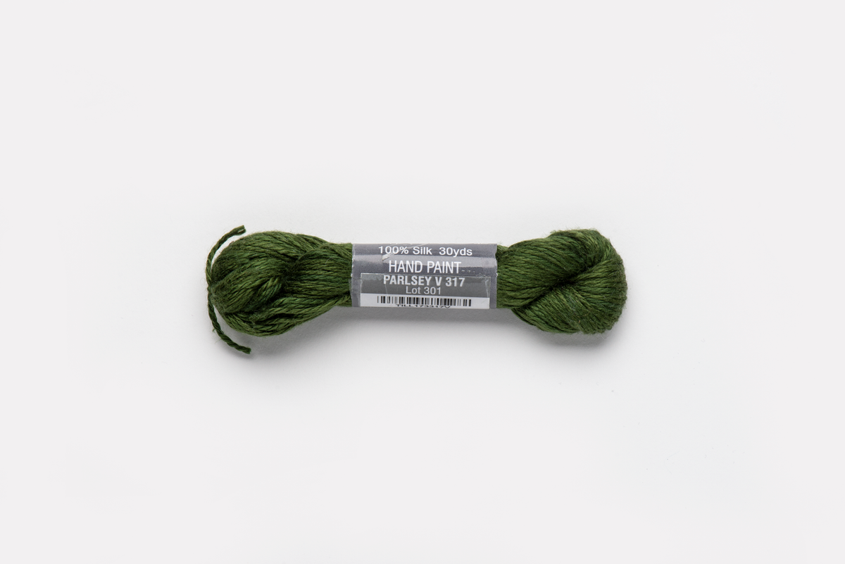 Pepper Pot Silk Variegated - 317 Parsley — silk skein for needlepoint, 18 mesh