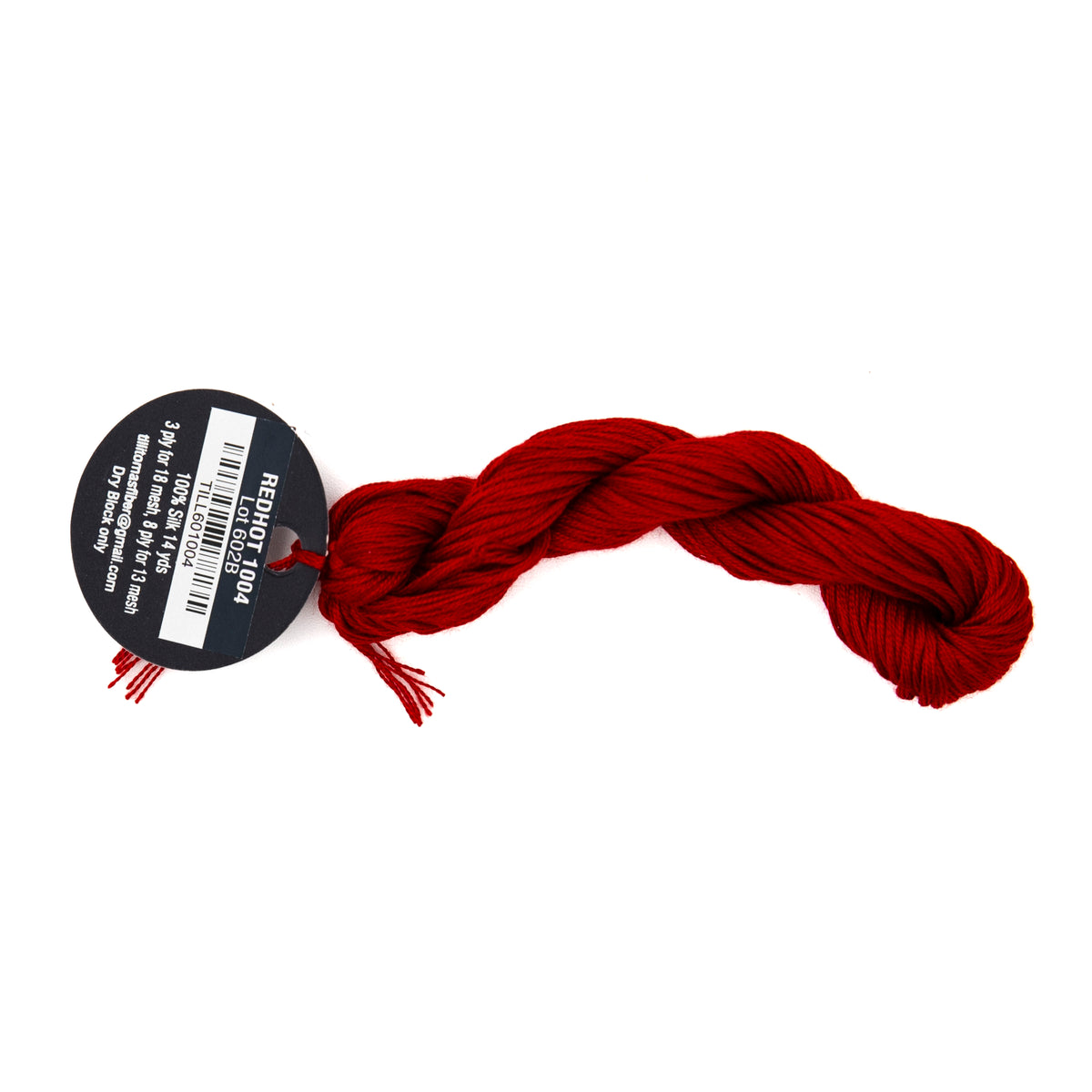 Planet Earth Silk Ply 1004 Redhot — needlepoint thread, 13 and 18 mesh