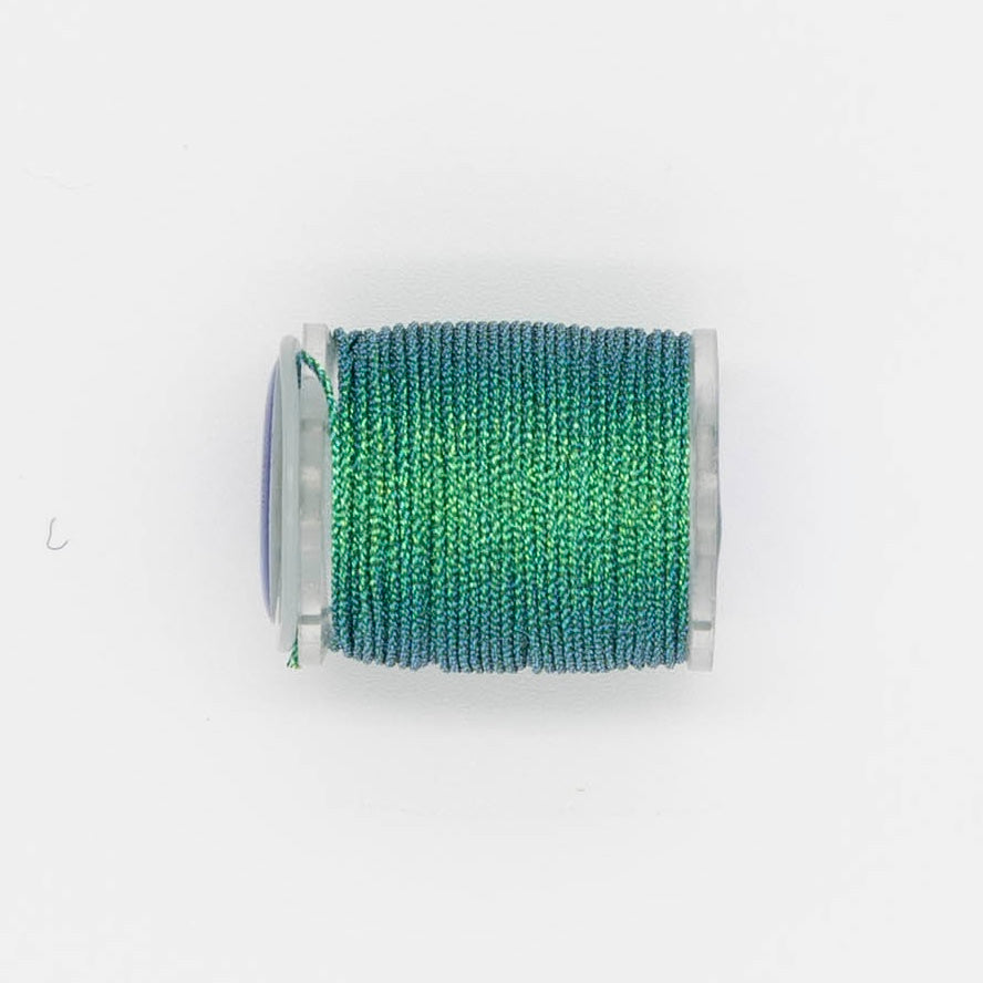 Radiance 13 Jewel J877 Bluegrass — Radiance Metallics thread for needlepoint, 13 mesh