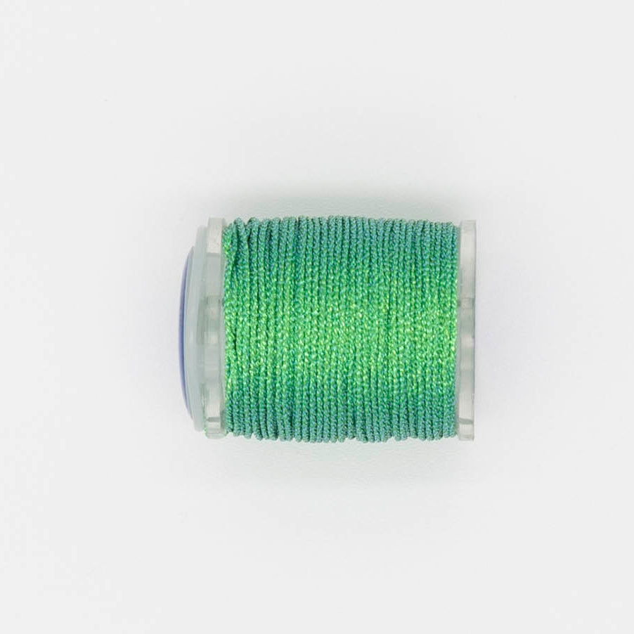 Radiance 13 Jewel J888 Granny Smith — Radiance Metallics thread for needlepoint, 13 mesh