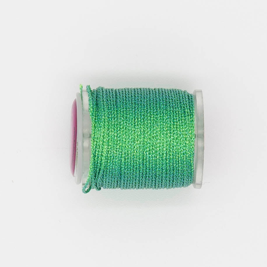 Radiance 18 Jewel J888 Granny Smith — Radiance Metallics thread for needlepoint, 18 mesh