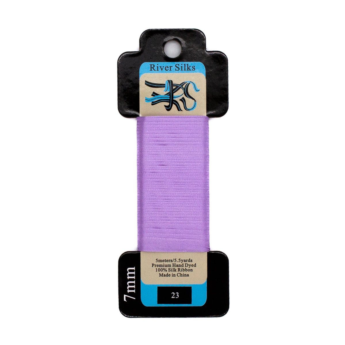 River Silks 7mm - 23 Viola — silk ribbon for needlepoint, 13 mesh