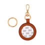 Self-Finishing Leather Charm (Round) by Love MHB — needlepoint accessory from Angel City Stitchery (view 2)