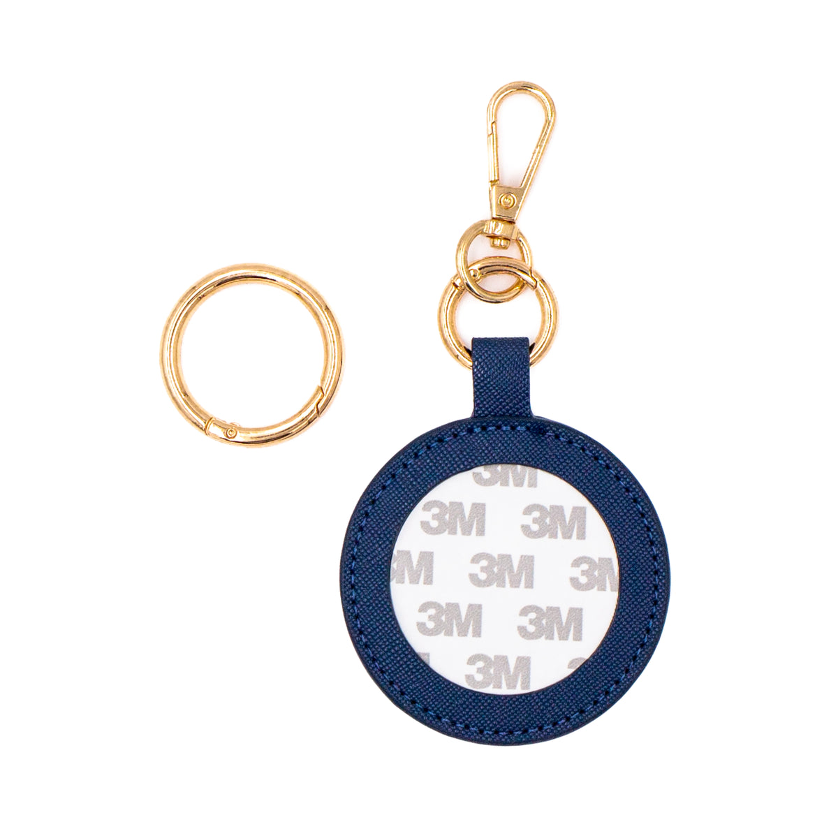 Self-Finishing Leather Charm (Round) by Love MHB — needlepoint accessory from Angel City Stitchery (view 3)