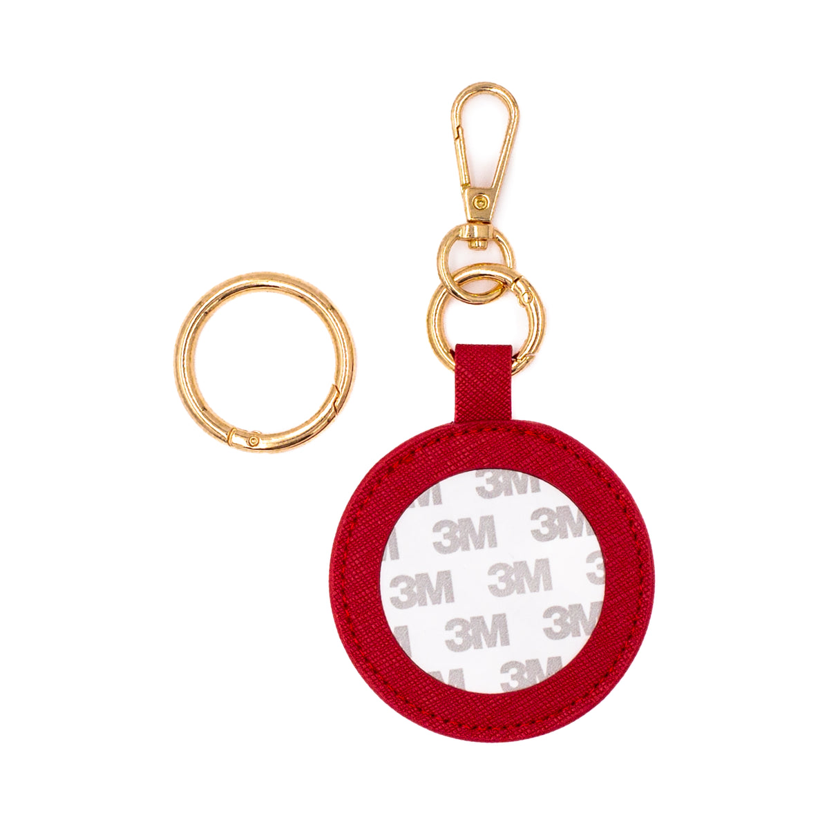 Self-Finishing Leather Charm (Round) by Love MHB — needlepoint accessory from Angel City Stitchery (view 4)