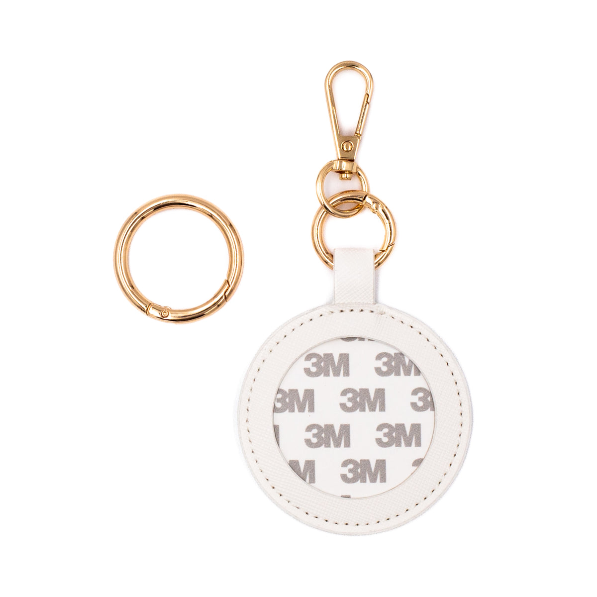 Self-Finishing Leather Charm (Round) by Love MHB — needlepoint accessory from Angel City Stitchery (view 5)