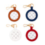 Self-Finishing Leather Charm (Round) by Love MHB — needlepoint accessory from Angel City Stitchery