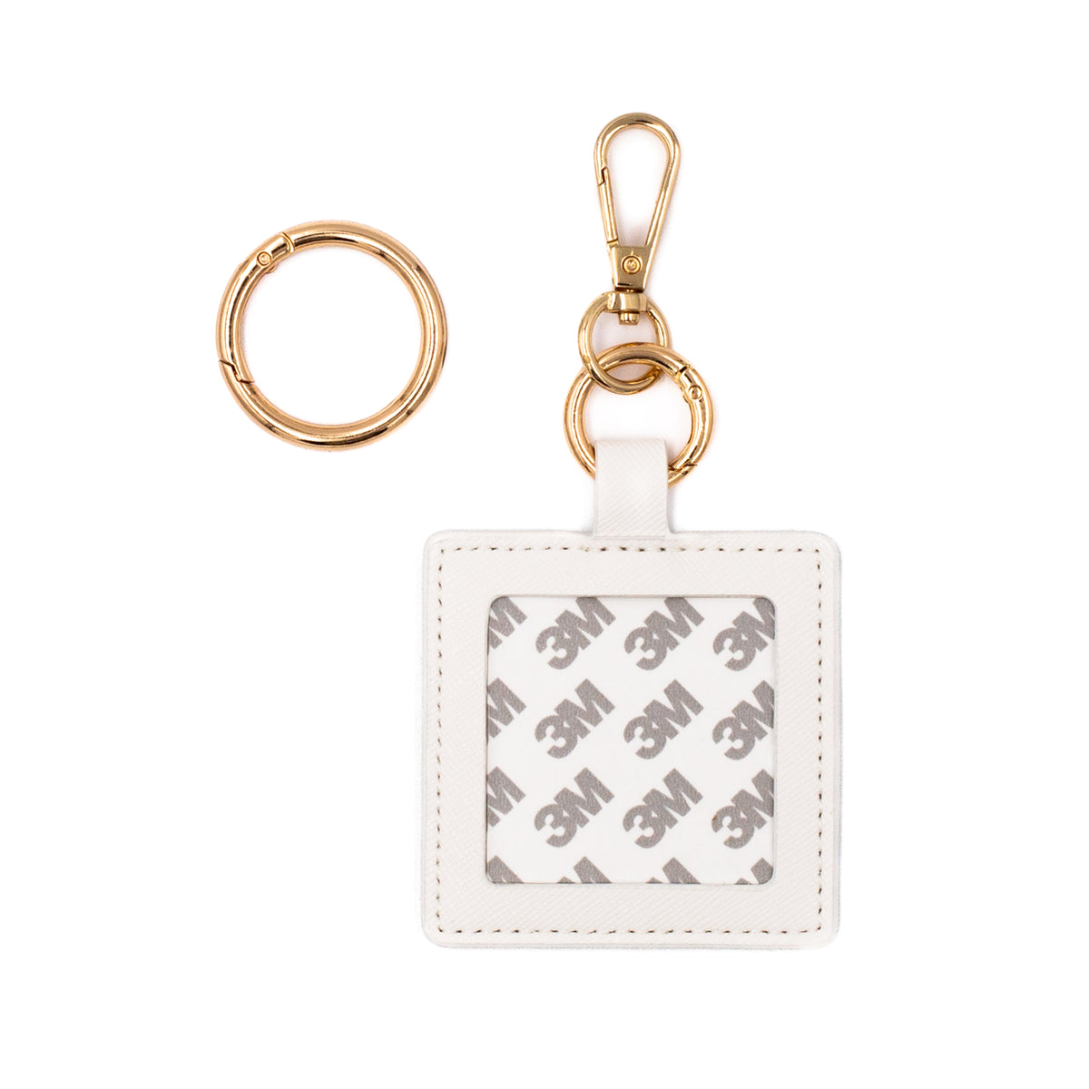 Self-Finishing Leather Charm (Square) by Love MHB — needlepoint accessory from Angel City Stitchery (view 5)