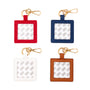 Self-Finishing Leather Charm (Square) by Love MHB — needlepoint accessory from Angel City Stitchery