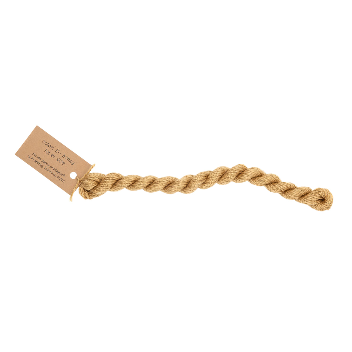 Silk & Ivory 15 Honey — Brown Paper Packages silk skein for needlepoint, 13 mesh