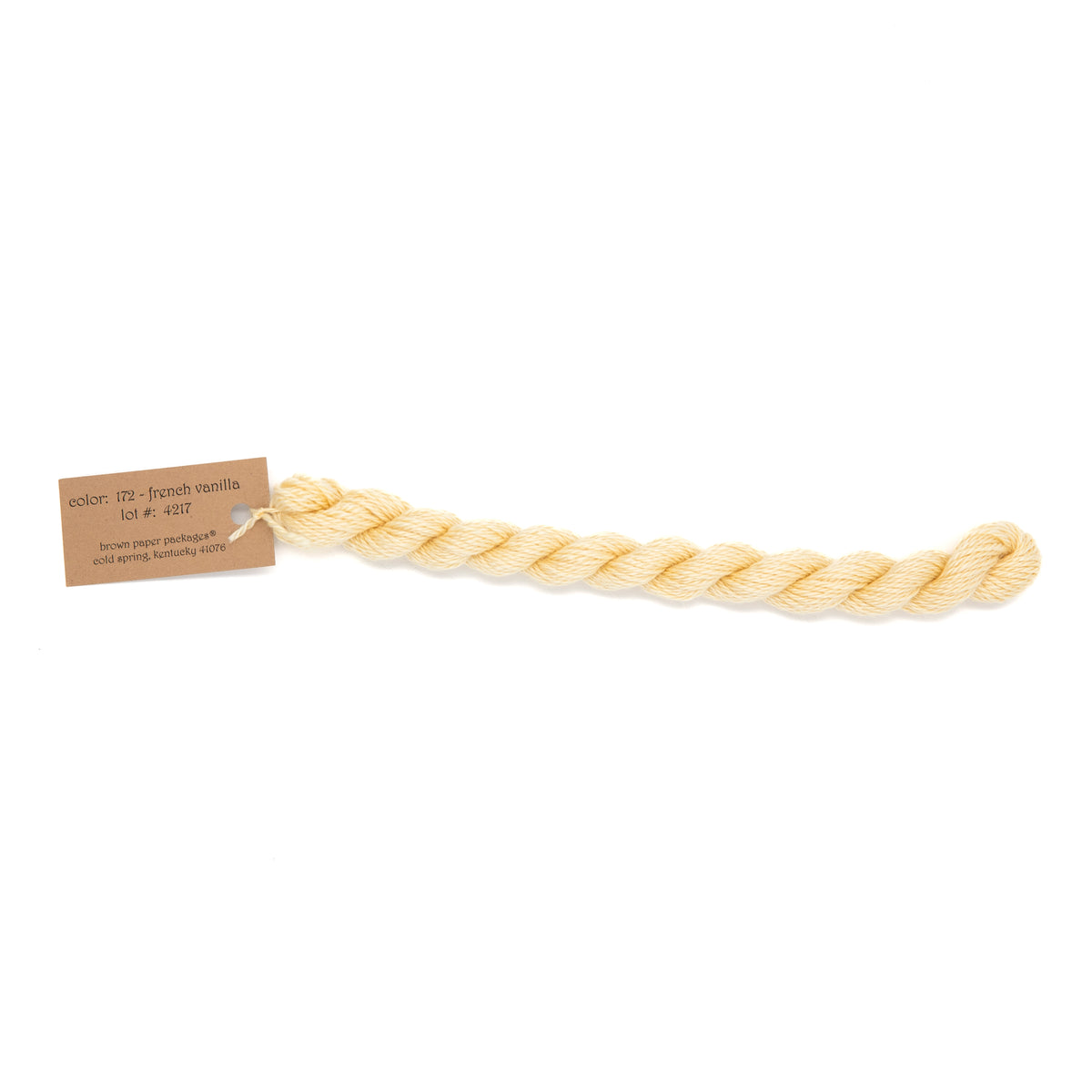 Silk & Ivory 172 French Vanilla — Brown Paper Packages silk skein for needlepoint, 13 mesh