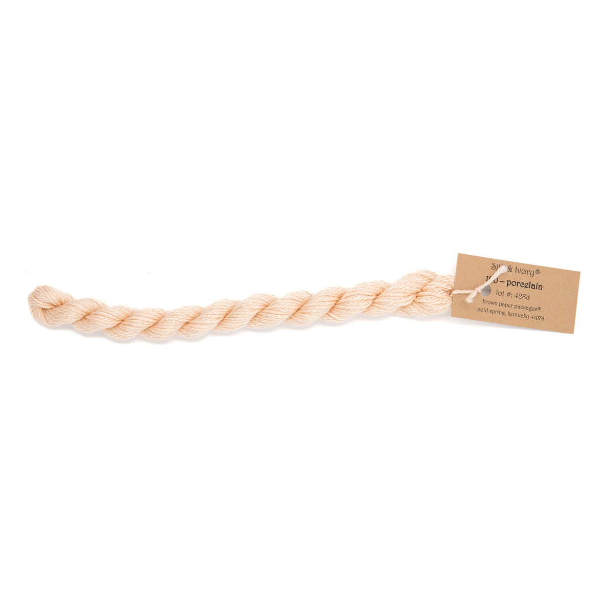 Silk & Ivory 190 Porcelain — Brown Paper Packages silk skein for needlepoint, 13 mesh