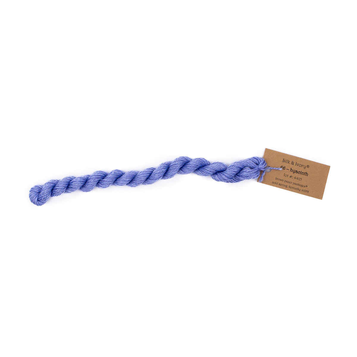 Silk & Ivory 66 Hyacinth — Brown Paper Packages silk skein for needlepoint, 13 mesh