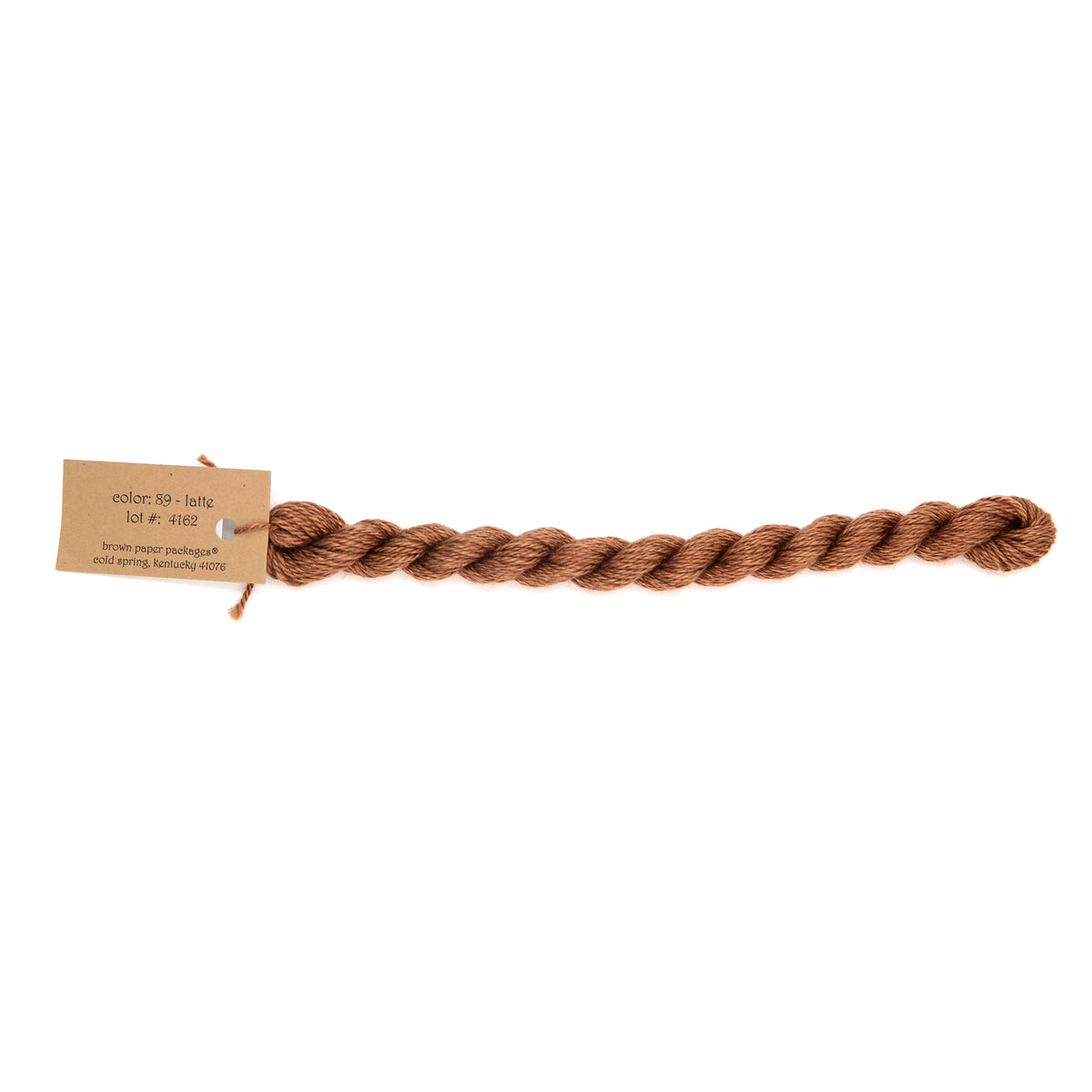 Silk & Ivory 89 Latte — Brown Paper Packages silk skein for needlepoint, 13 mesh