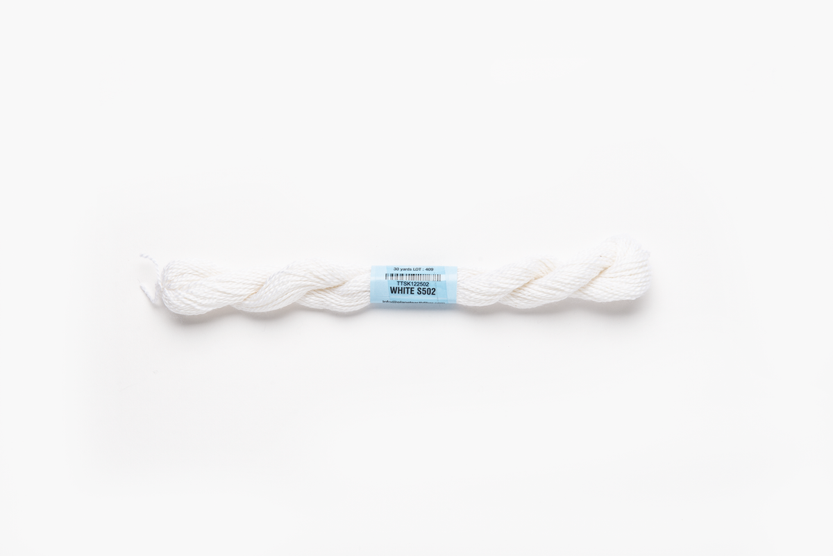 Essentials - 502 White — silk skein for needlepoint, 18 mesh