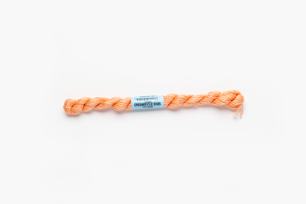 Essentials - 585 Cream Ice — silk skein for needlepoint, 18 mesh