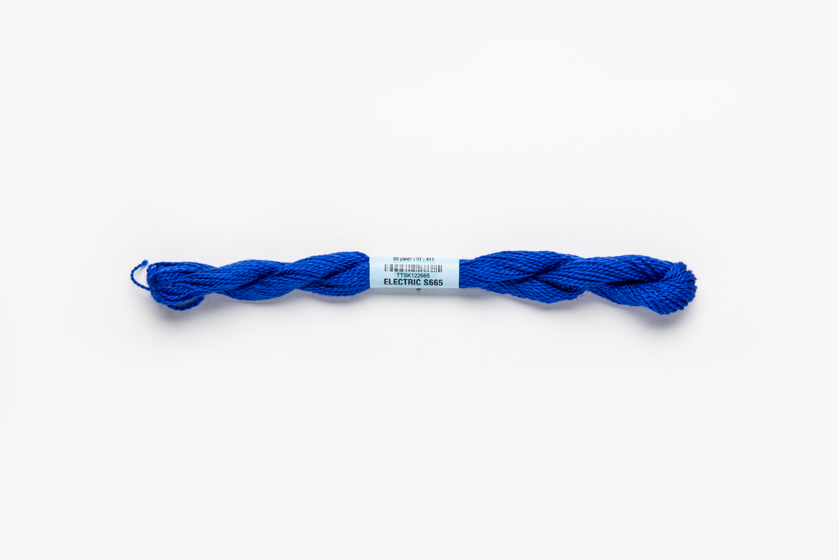 Essentials - 665 Electric — silk skein for needlepoint, 18 mesh