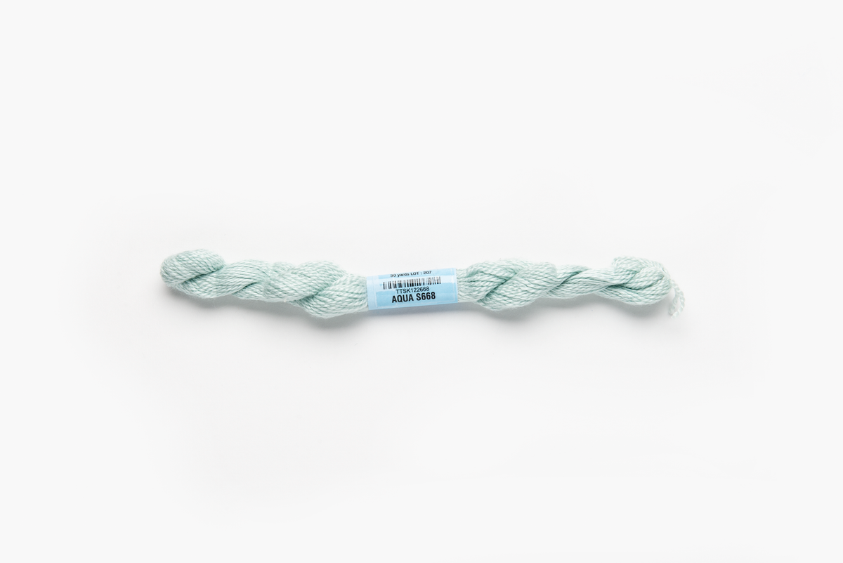 Essentials - 668 Aqua — silk skein for needlepoint, 18 mesh