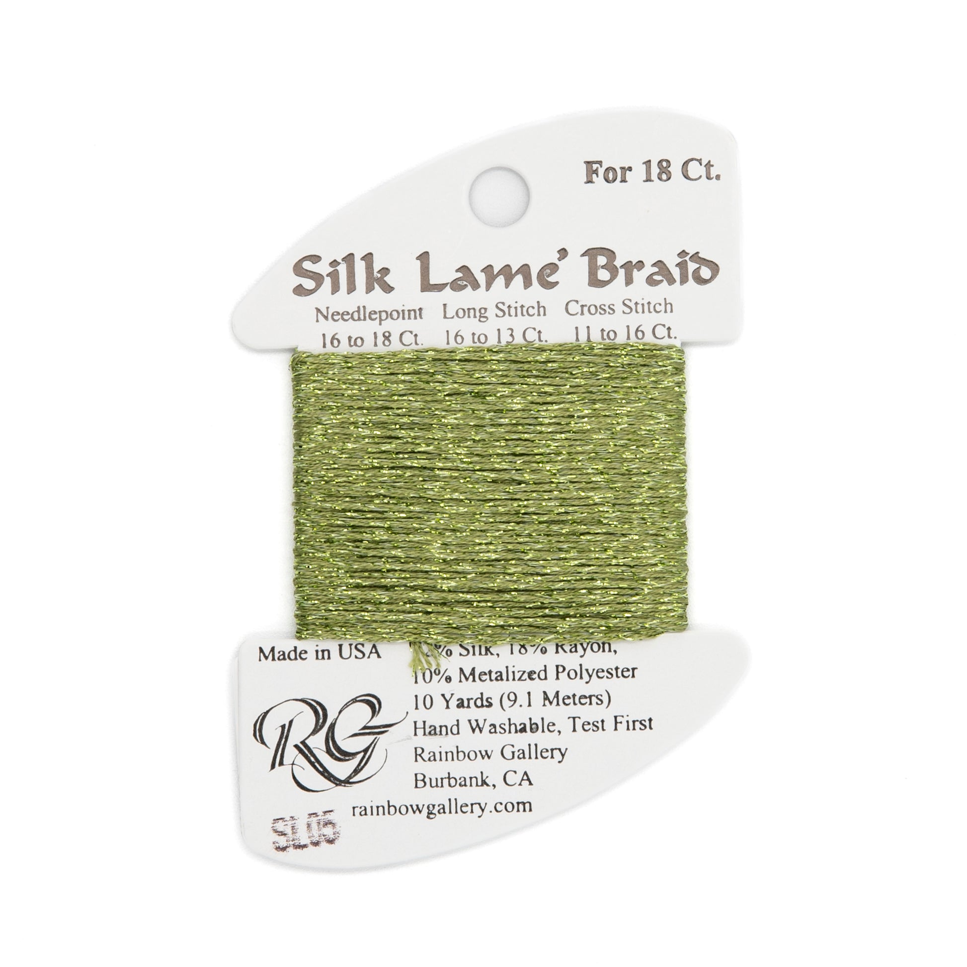 Silk Lame Braid 18 SL05 Avocado