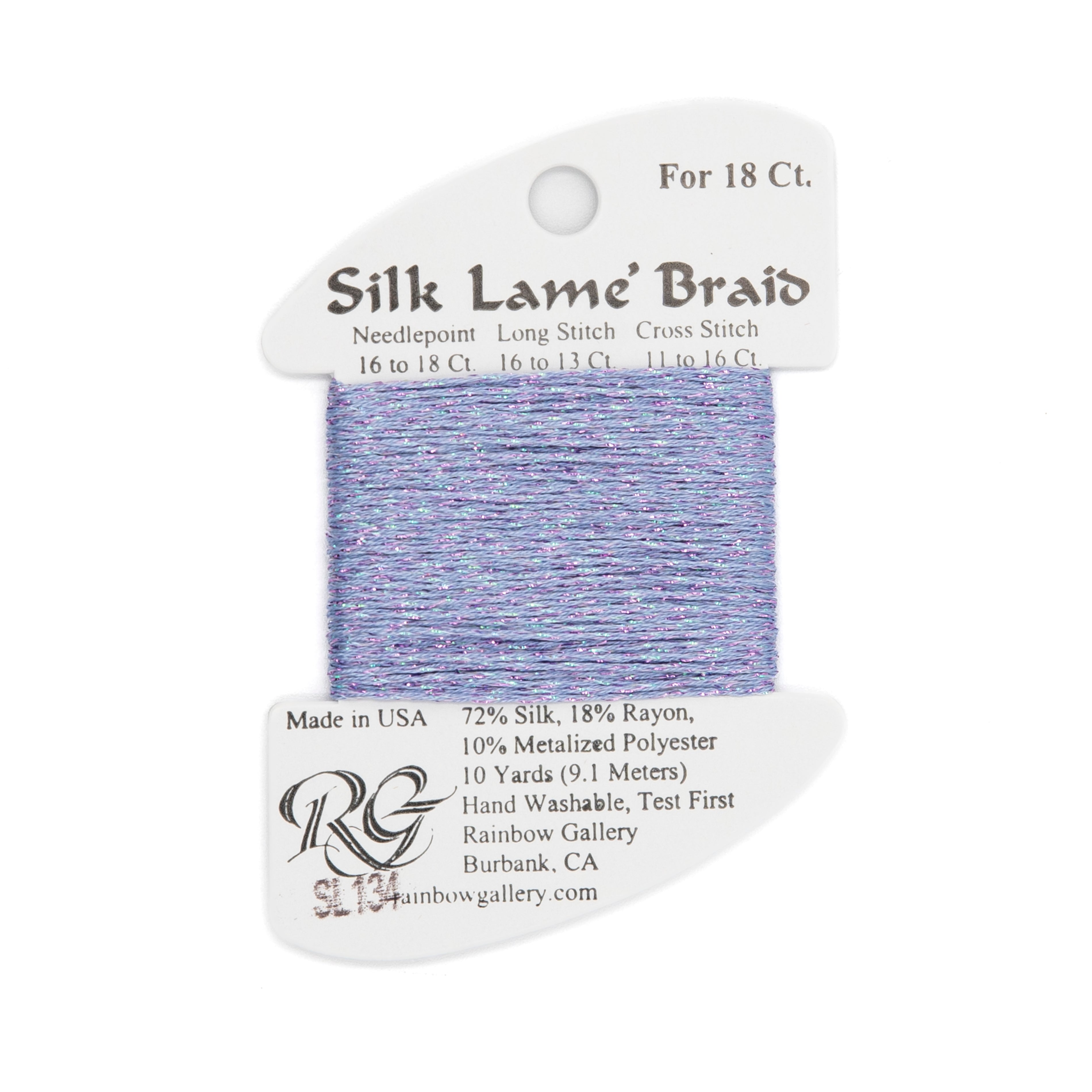 Silk Lame Braid 18 SL134 Misty Lilac