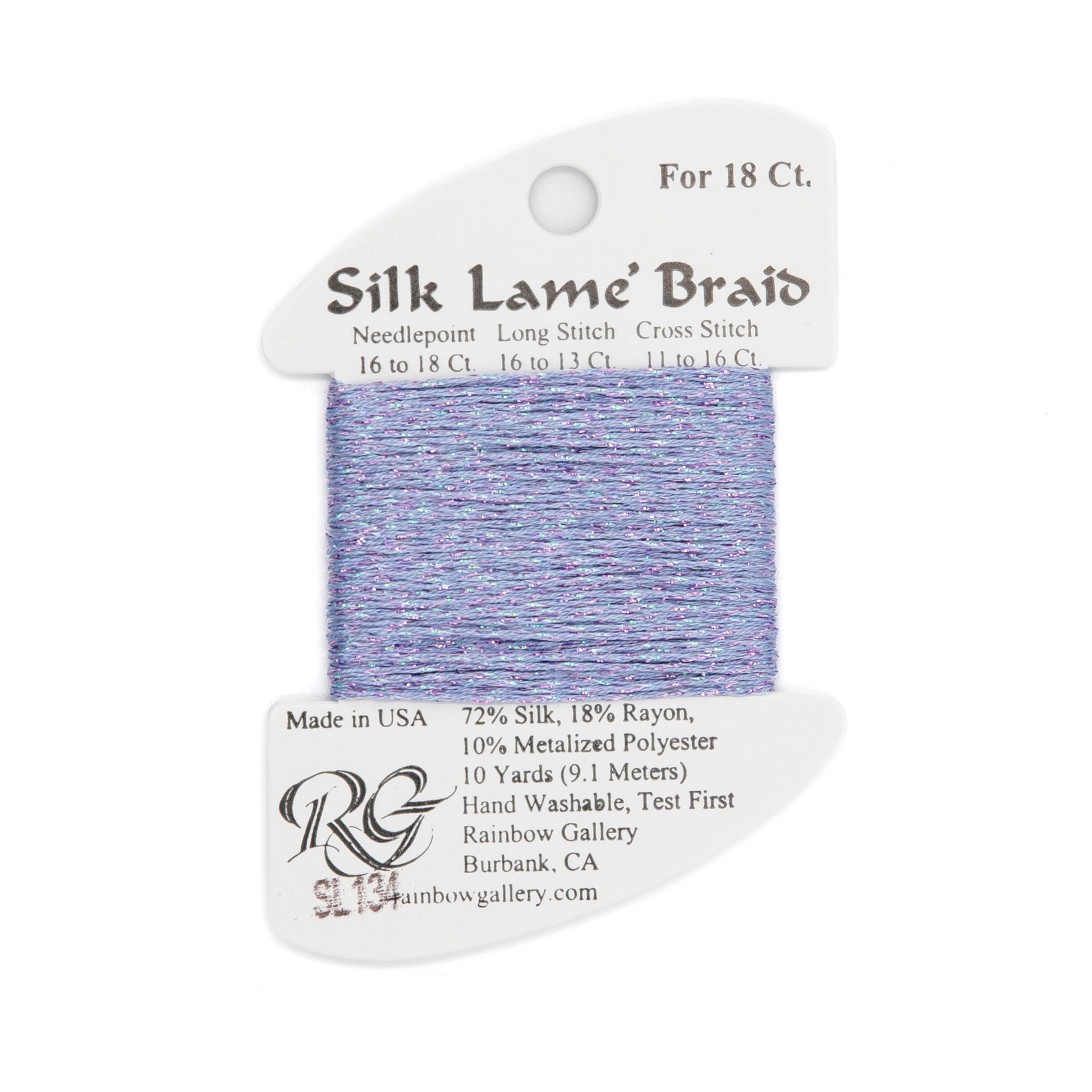 Silk Lame Braid 18 SL134 Misty Lilac