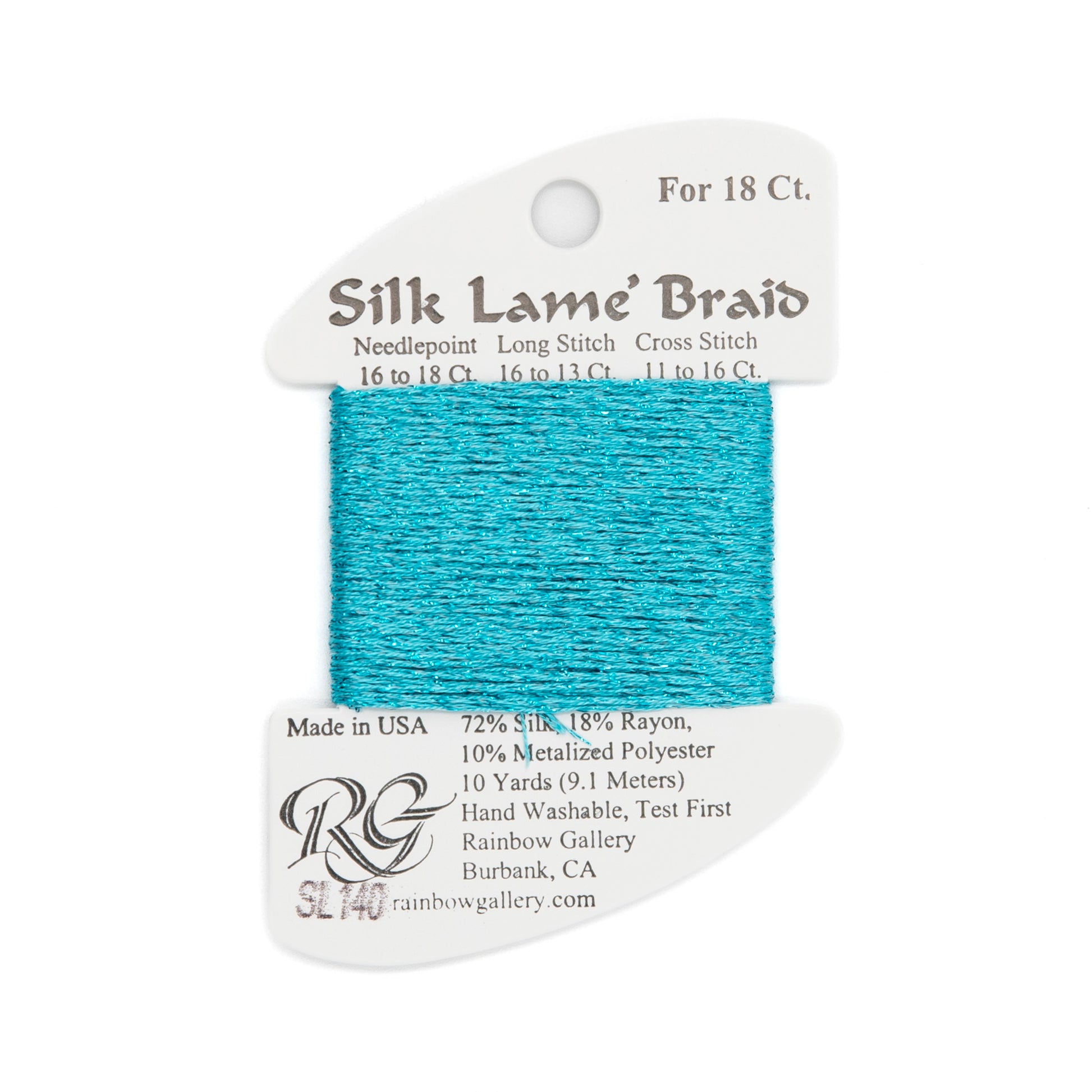 Silk Lame Braid 18 SL140 Jamaican Sea