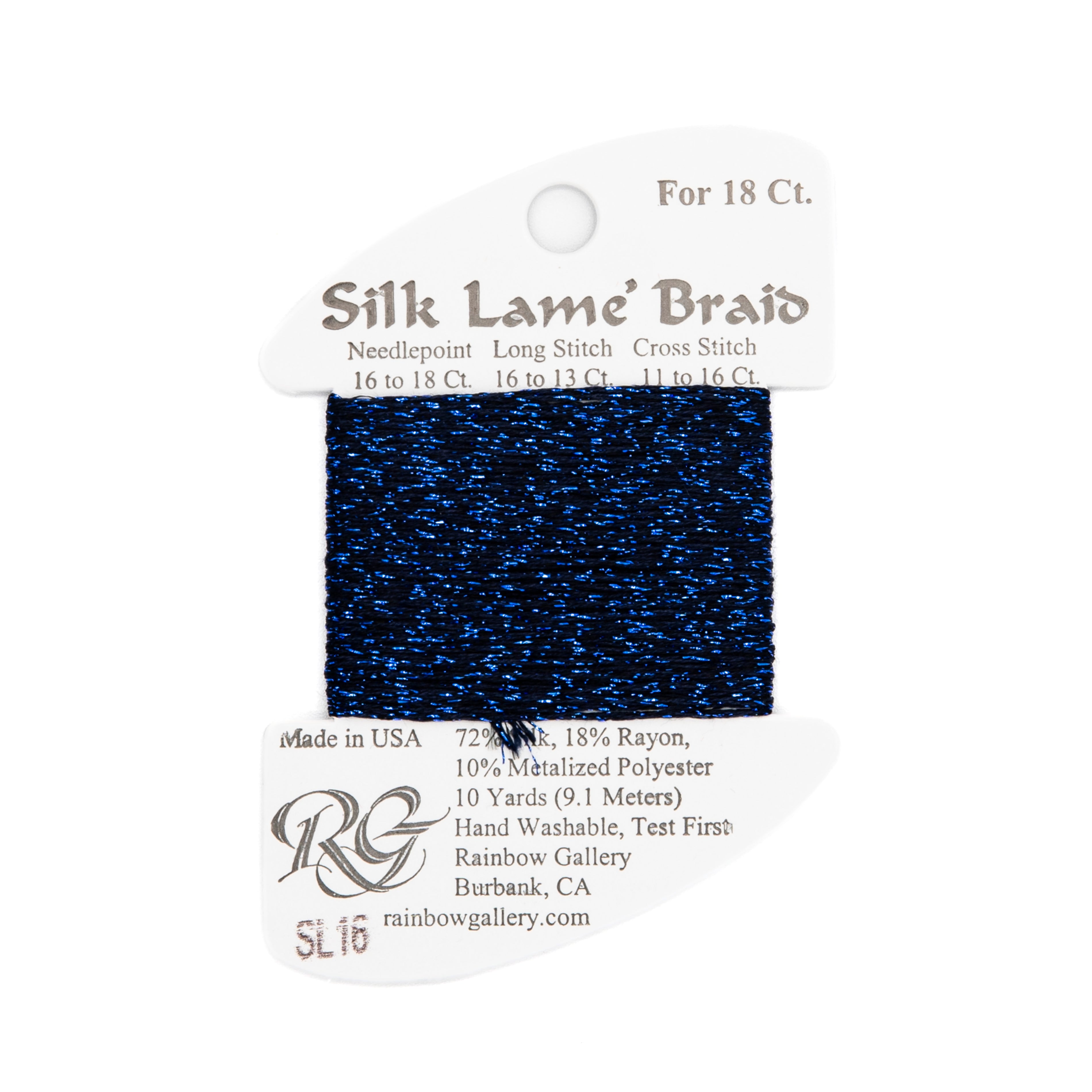 Silk Lame Braid 18 SL16 Navy
