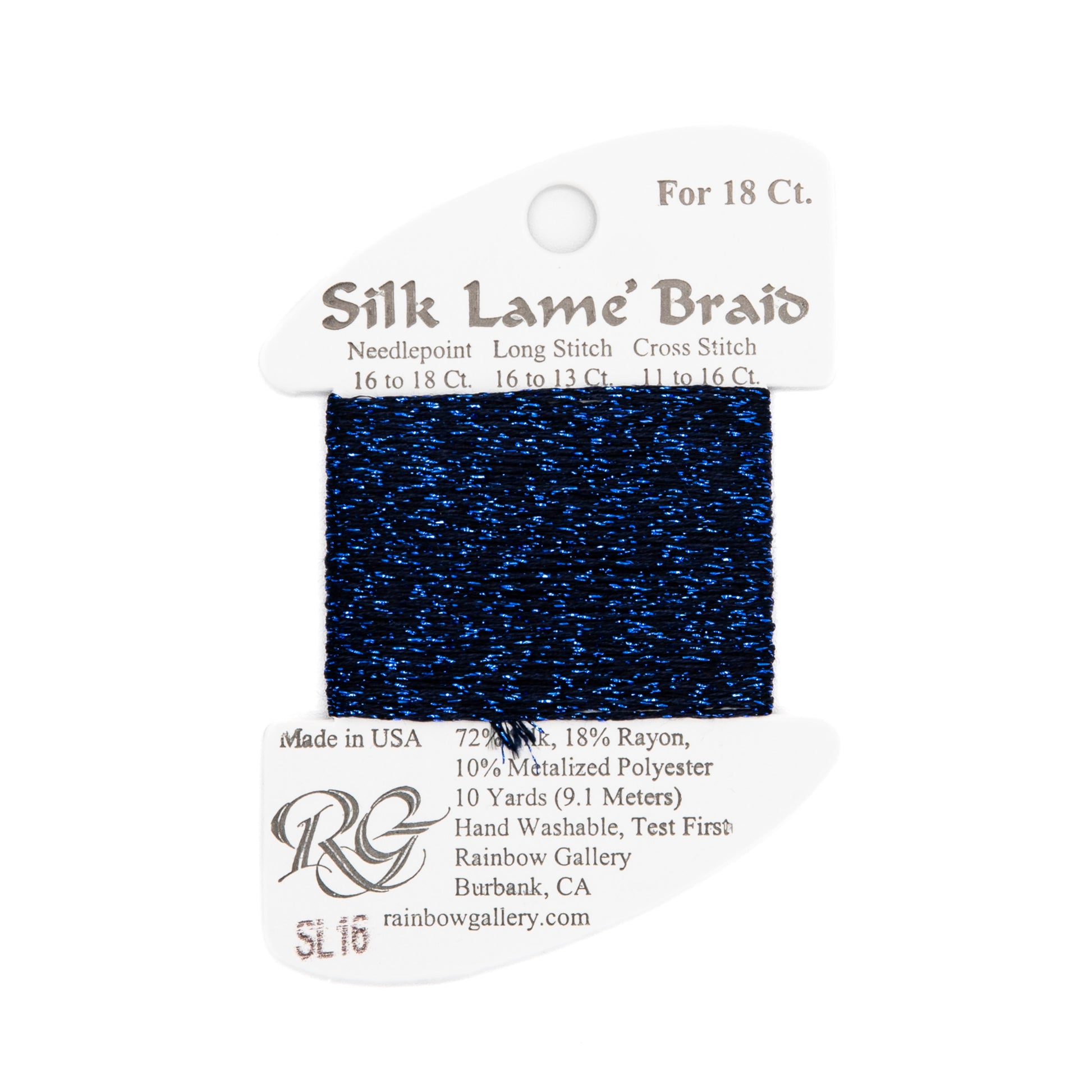 Silk Lame Braid 18 SL16 Navy
