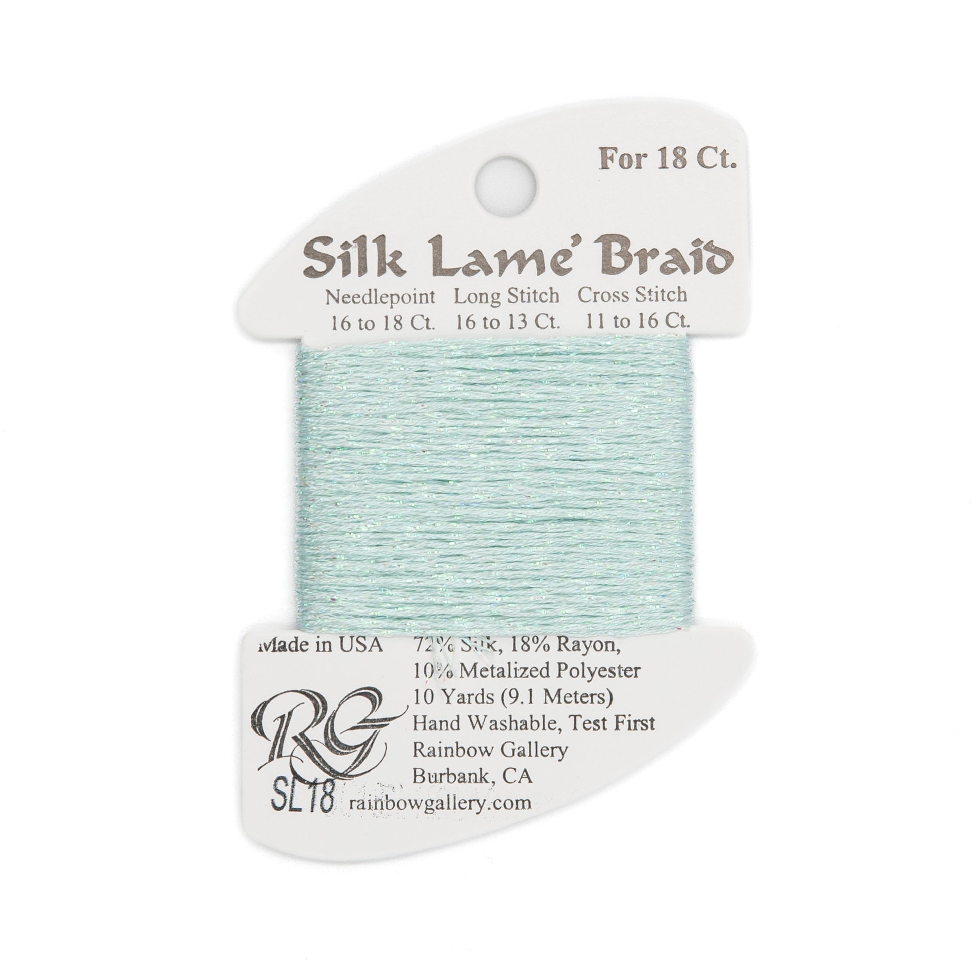 Silk Lame Braid 18 SL18 Surf Blue