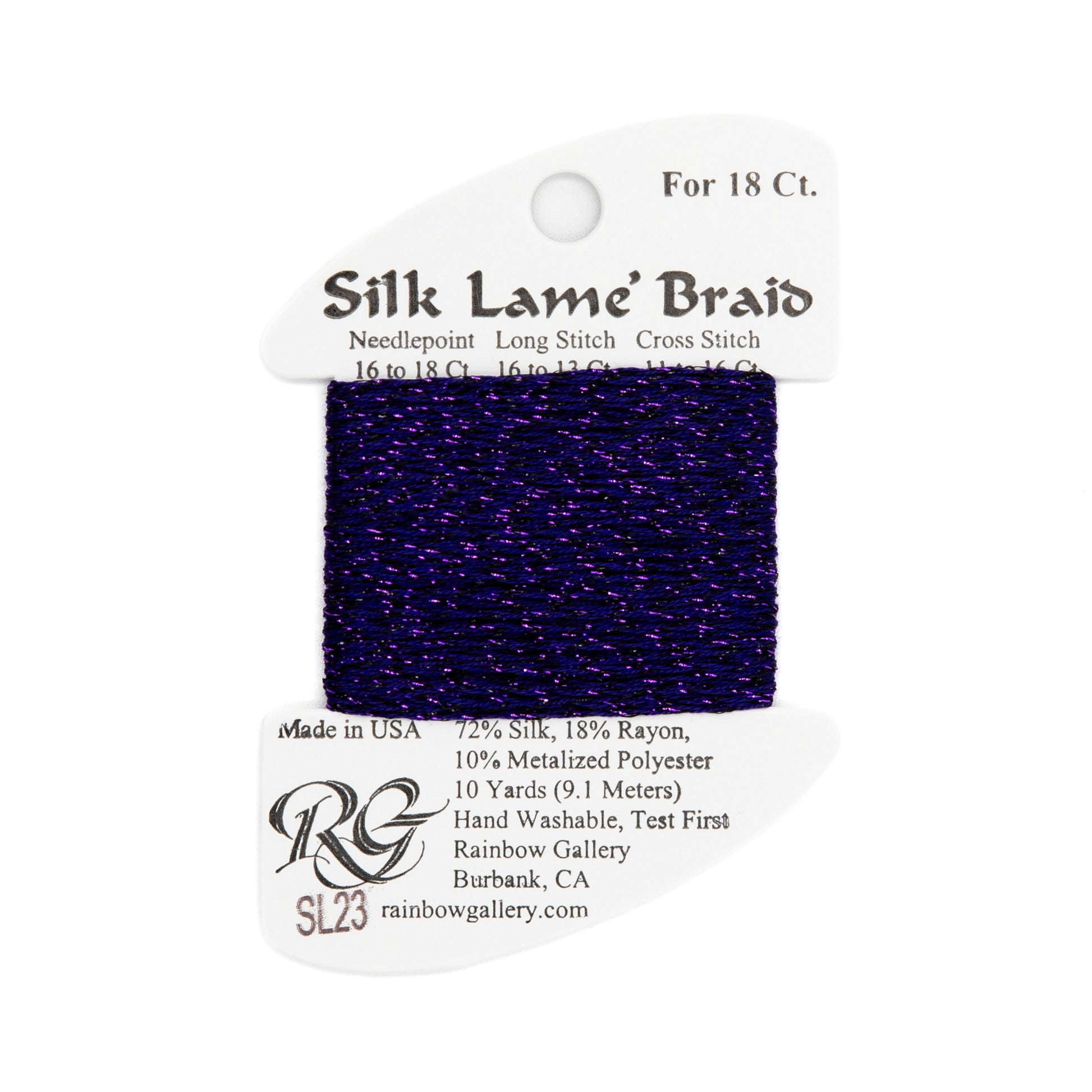 Silk Lame Braid 18 SL23 Dark Lavender