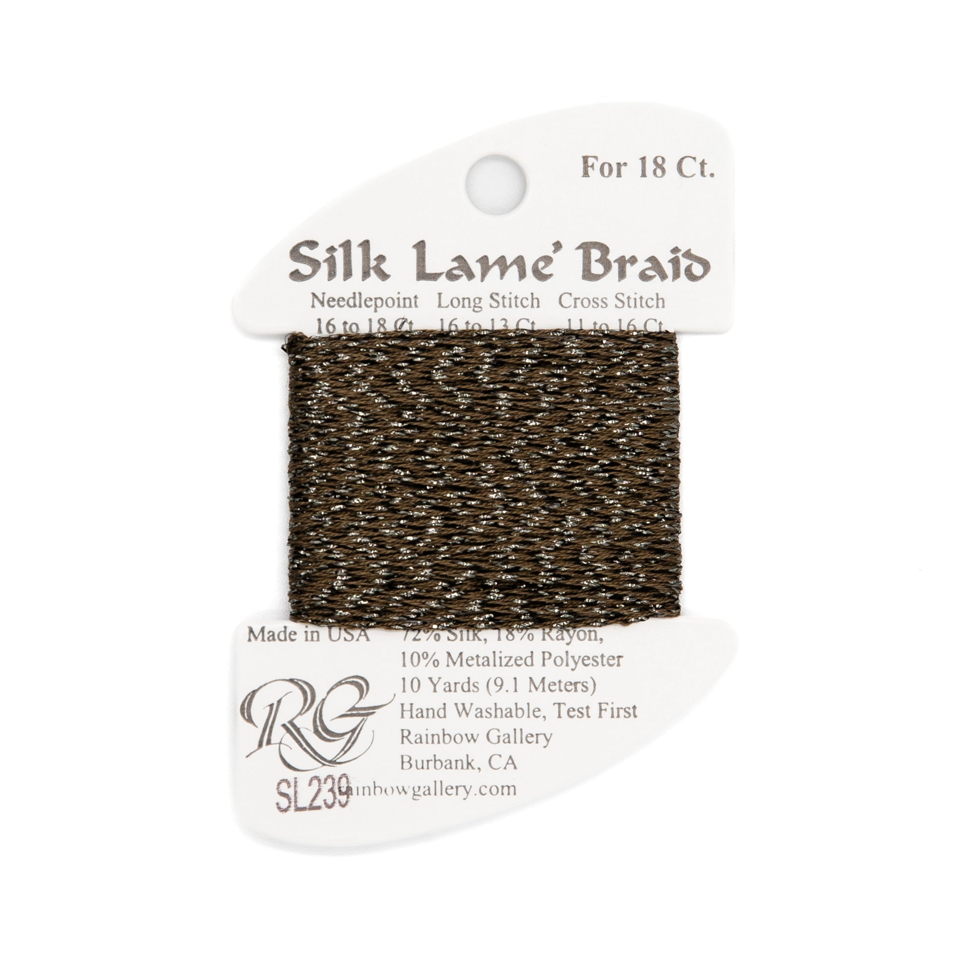 Silk Lame Braid 18 SL239 Stony Fields