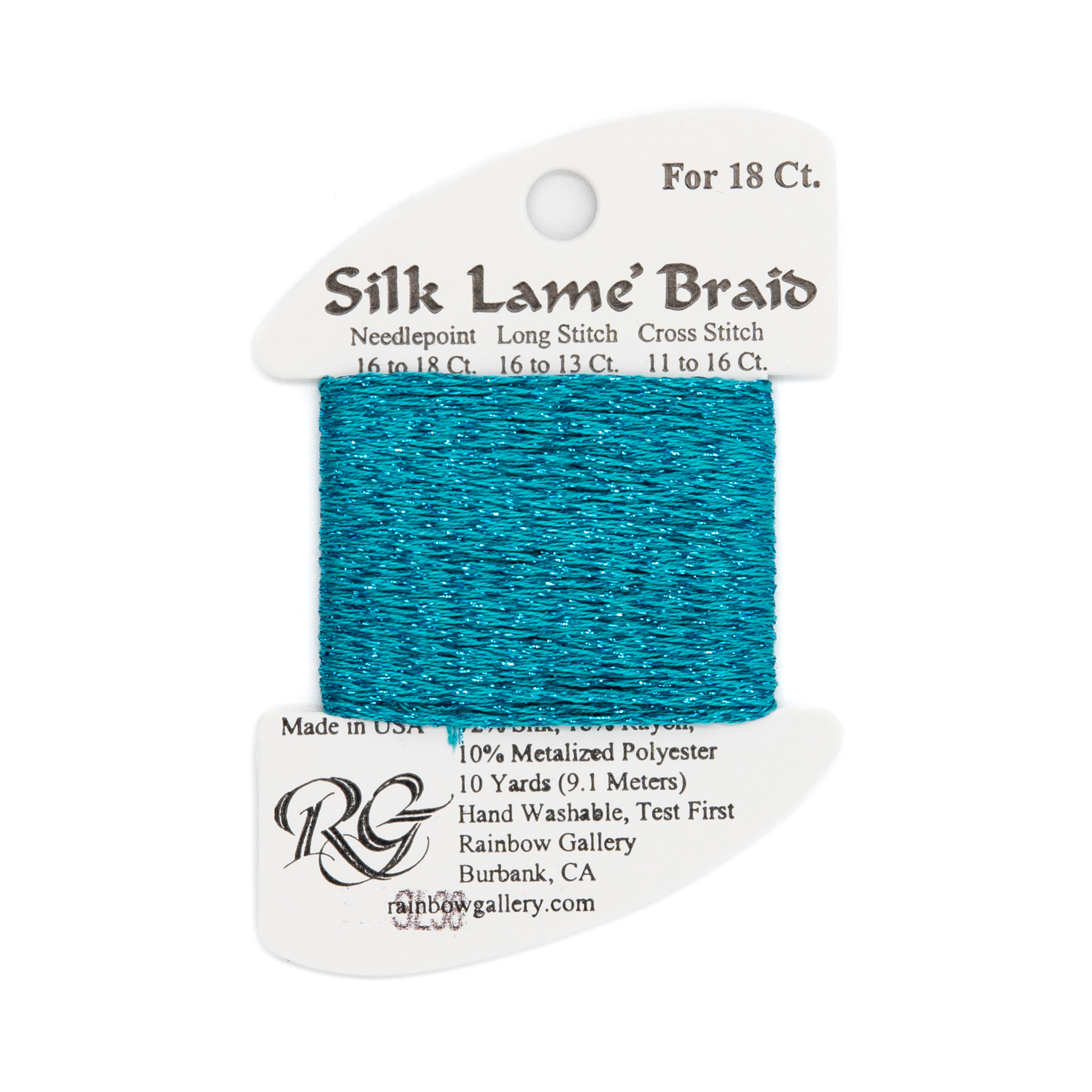Silk Lame Braid 18 SL38 Caribbean