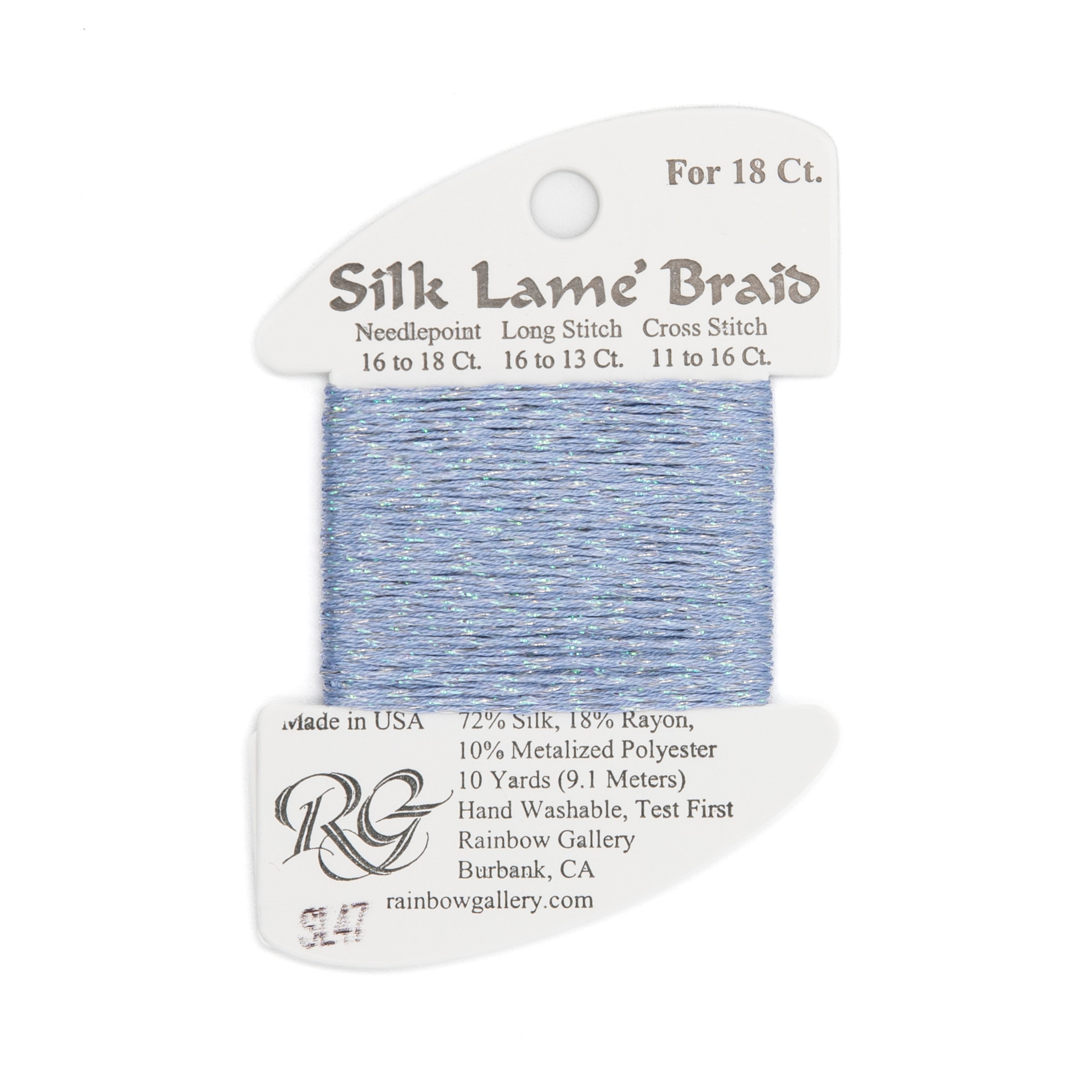 Silk Lame Braid 18 SL47 Lavender Blue