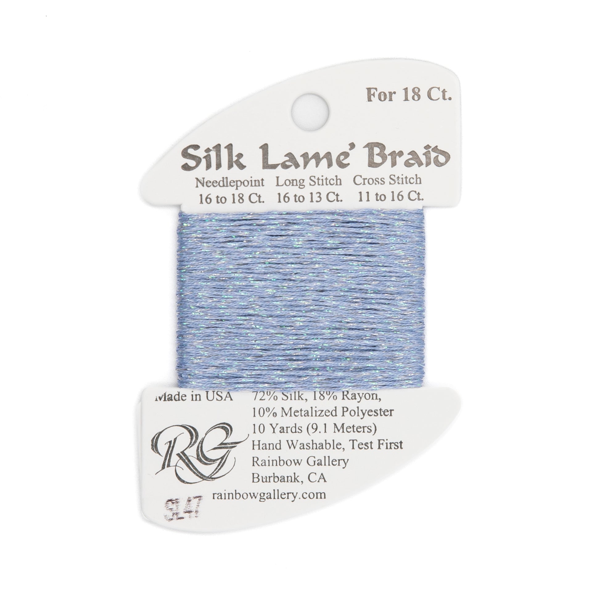 Silk Lame Braid 18 SL47 Lavender Blue