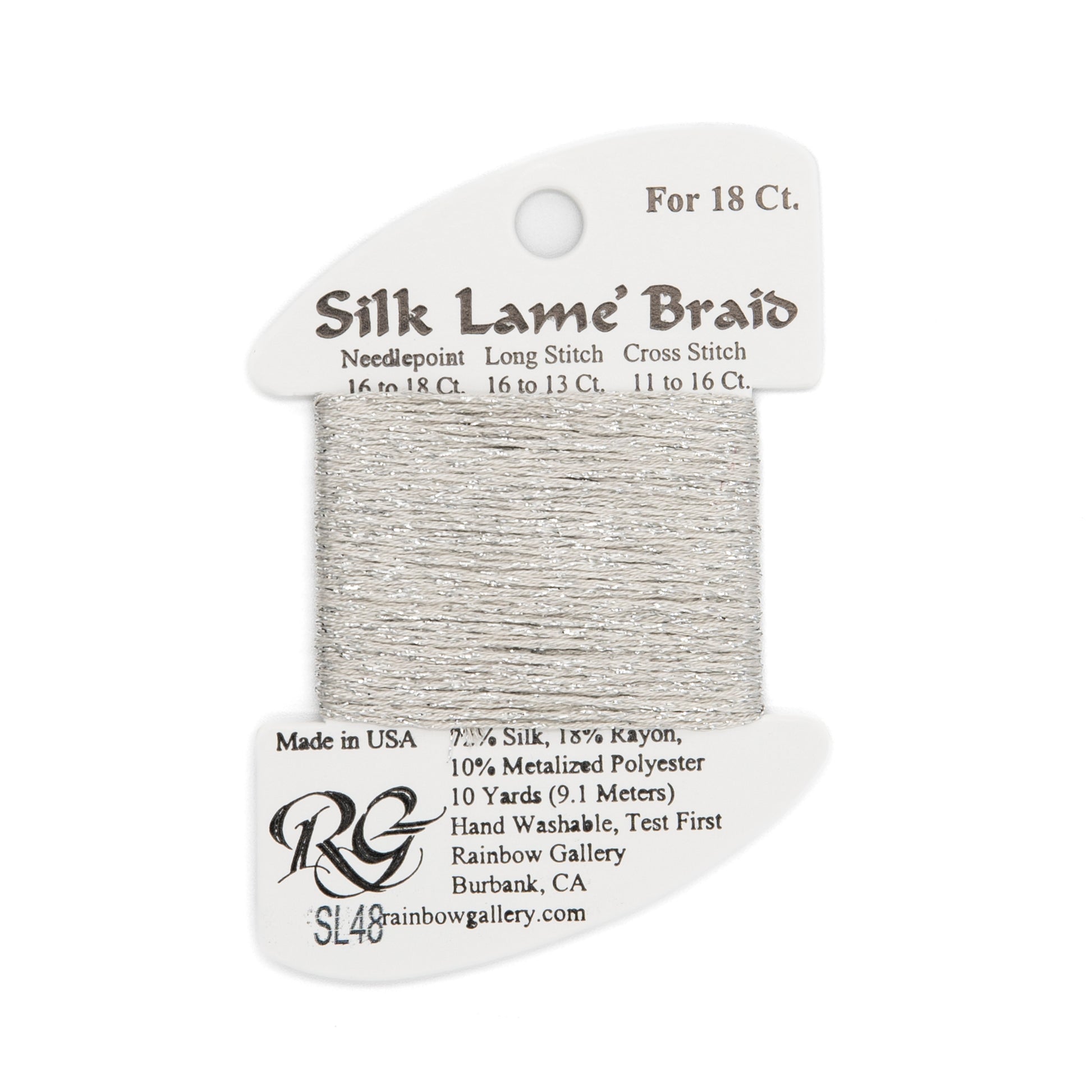 Silk Lame Braid 18 SL48 Silver