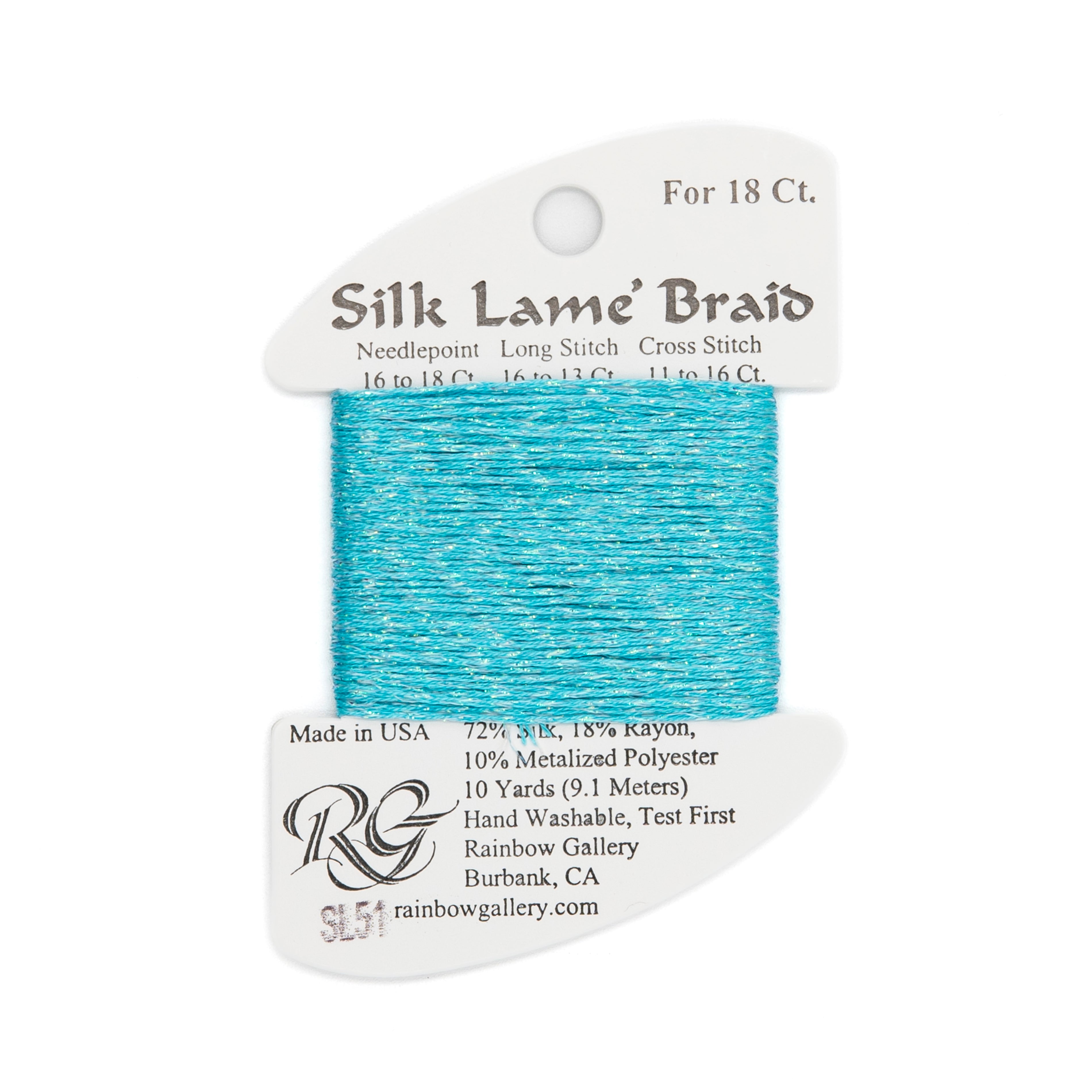 Silk Lame Braid 18 SL51 Turquoise