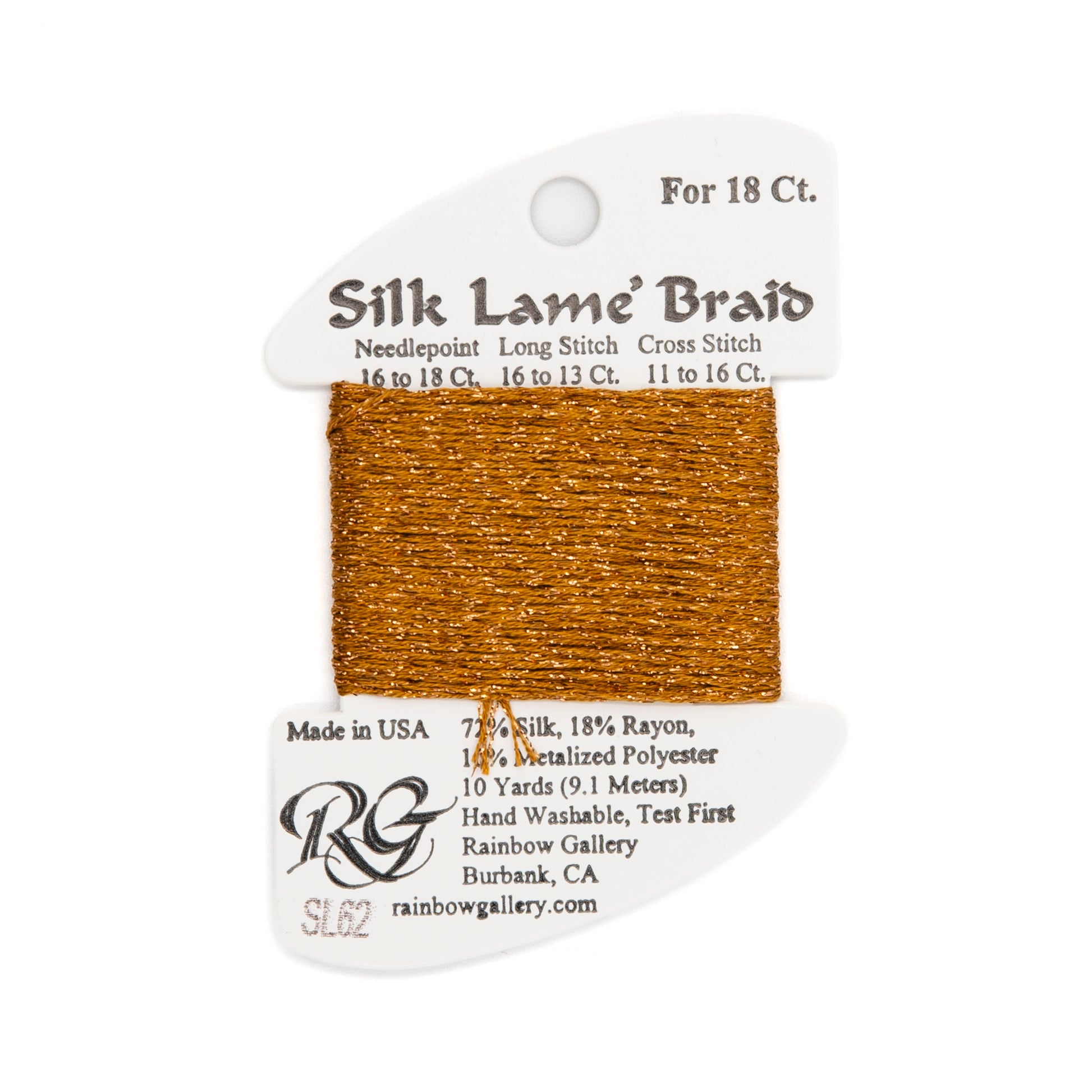 Silk Lame Braid 18 SL62 Dk Sand Gold